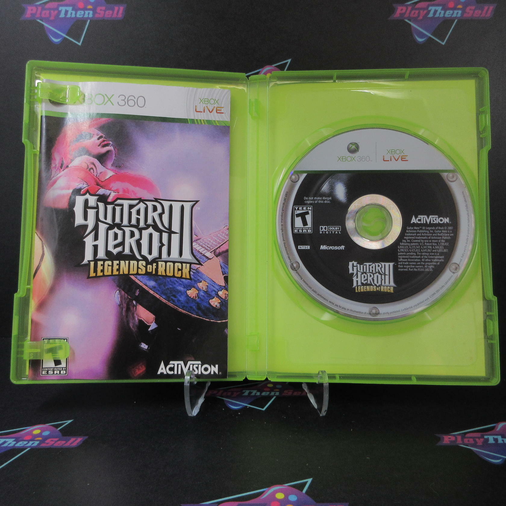 Guitar Hero III Legends of Rock Xbox 360 AD Complete CIB - Very Good