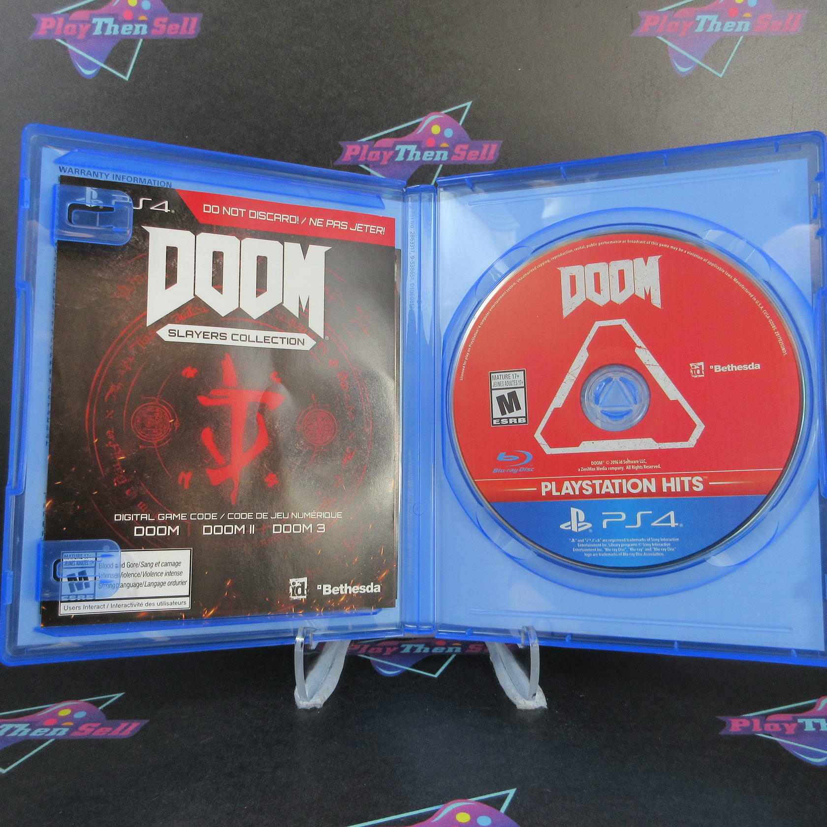 Doom Slayers Collection PS4 PlayStation 4 + Poster / Controller Skin - Like New