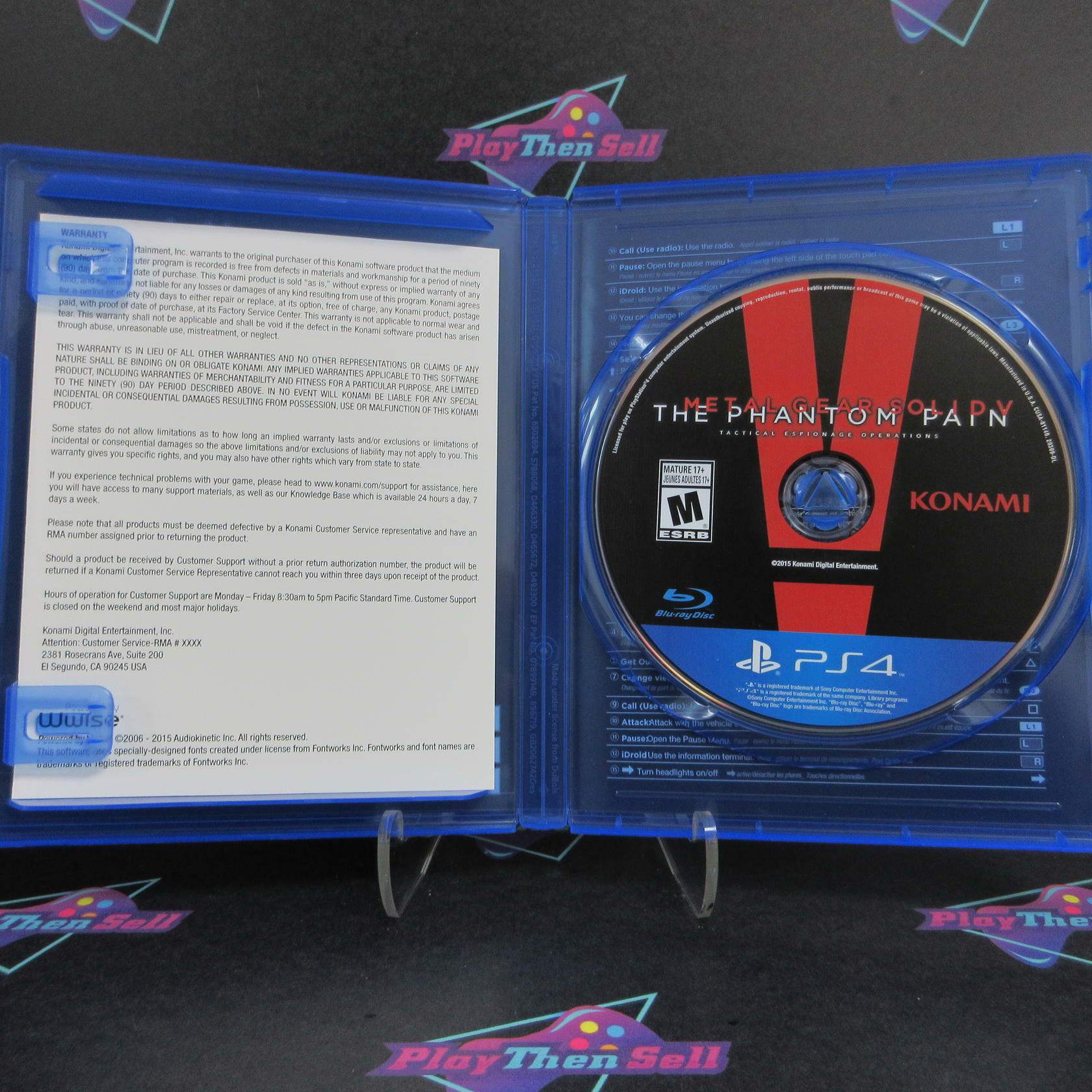 Metal Gear Solid V The Phantom Pain PS4 PlayStation 4 - Like New