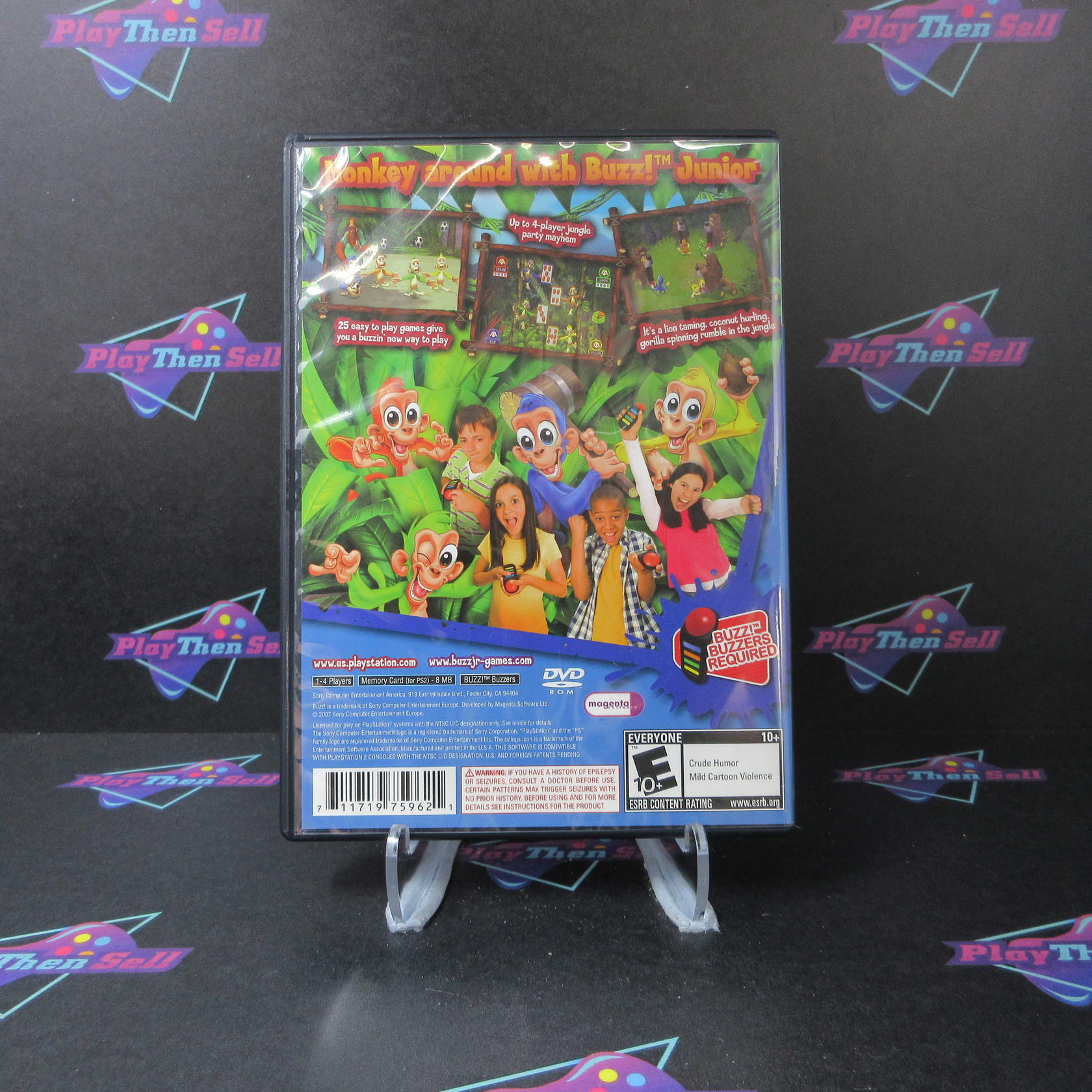 BUZZ Jr Jungle Party PS2 PlayStation 2 + Reg Card - Software Only - Like New