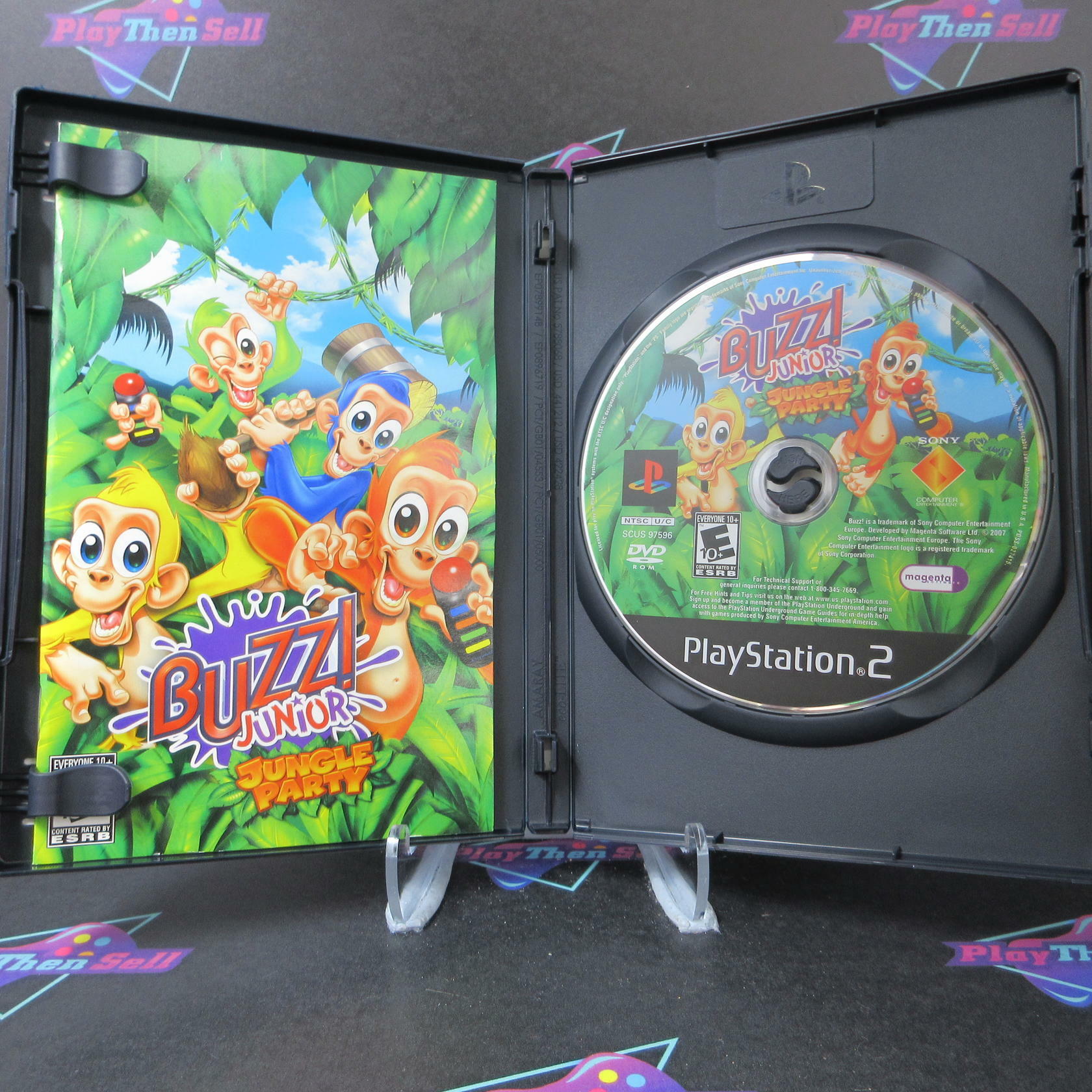 BUZZ Jr Jungle Party PS2 PlayStation 2 + Reg Card - Software Only - Like New