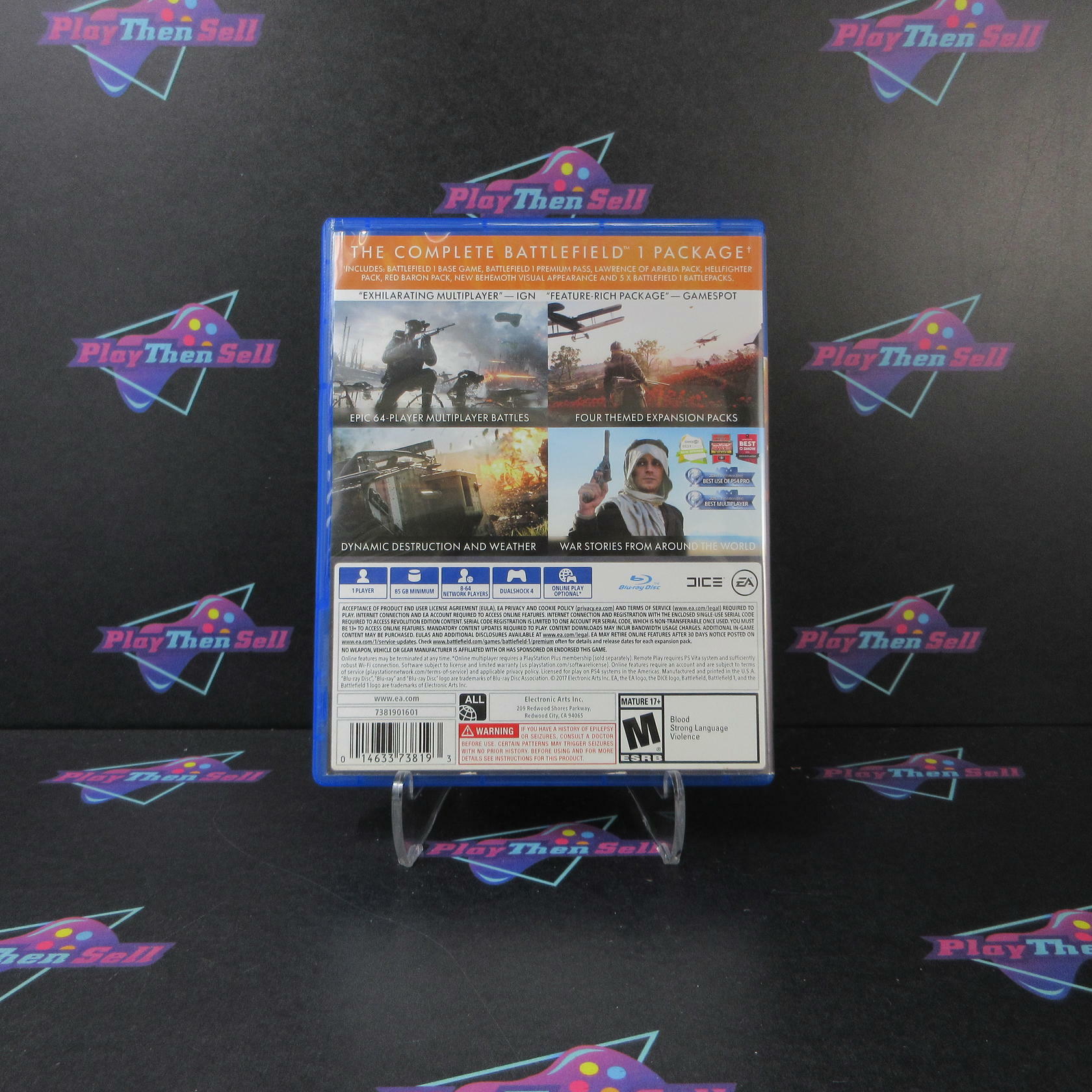 Battlefield 1 Revolution Edition PS4 PlayStation 4 AD Complete CIB - Very Good