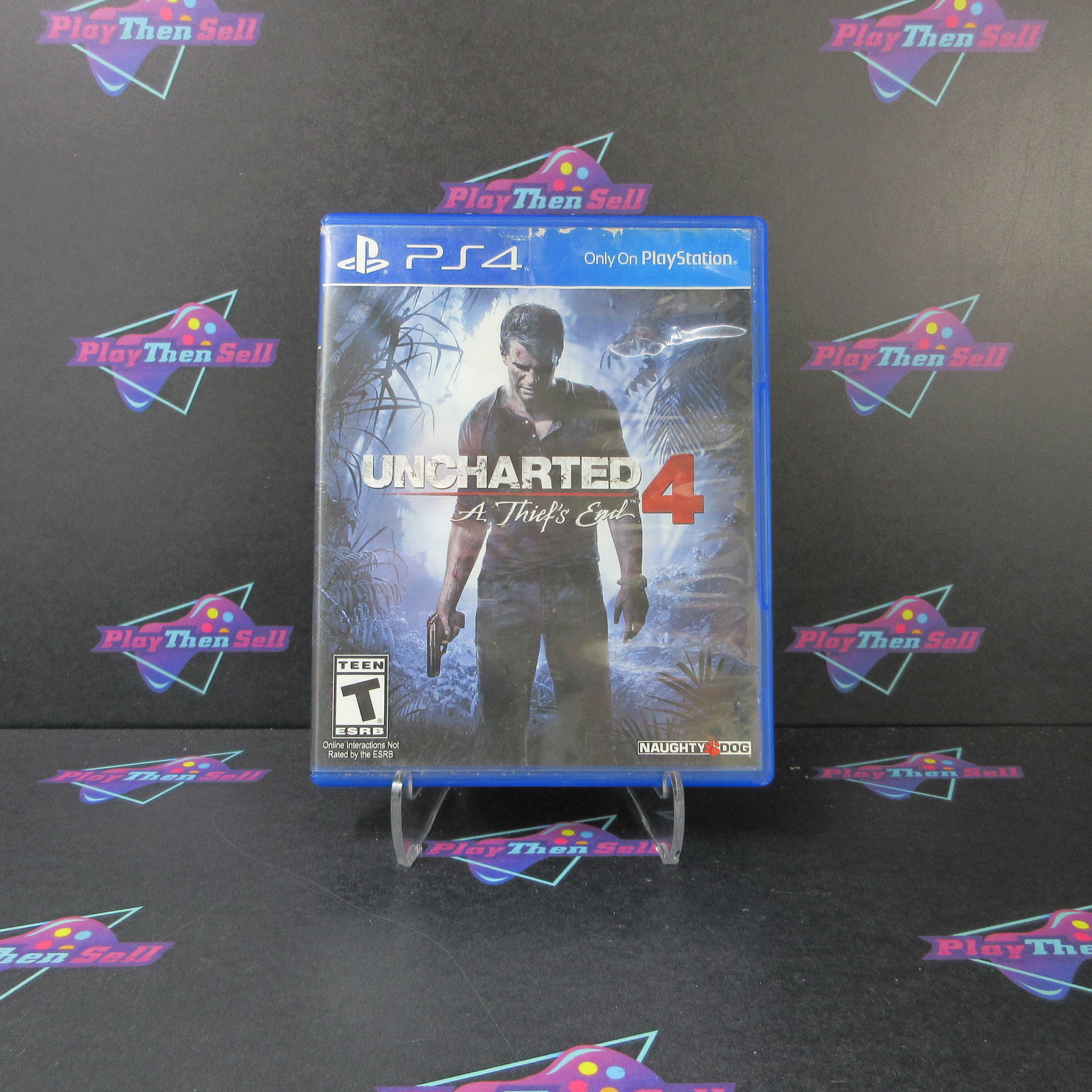 Uncharted 4 A Thief's End PS4 PlayStation 4 AD Complete CIB - Very Good