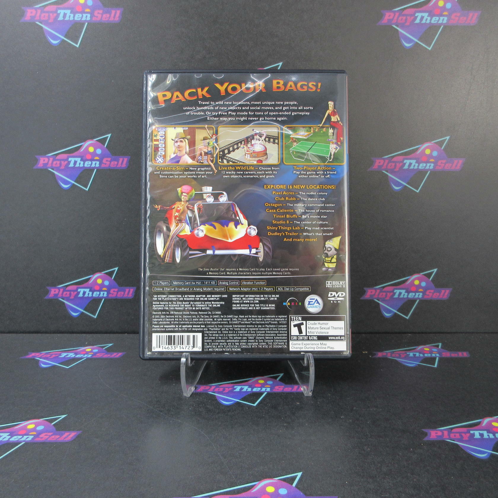 The Sims Bustin' Out GH PS2 PlayStation 2 AD Complete CIB - Very Good