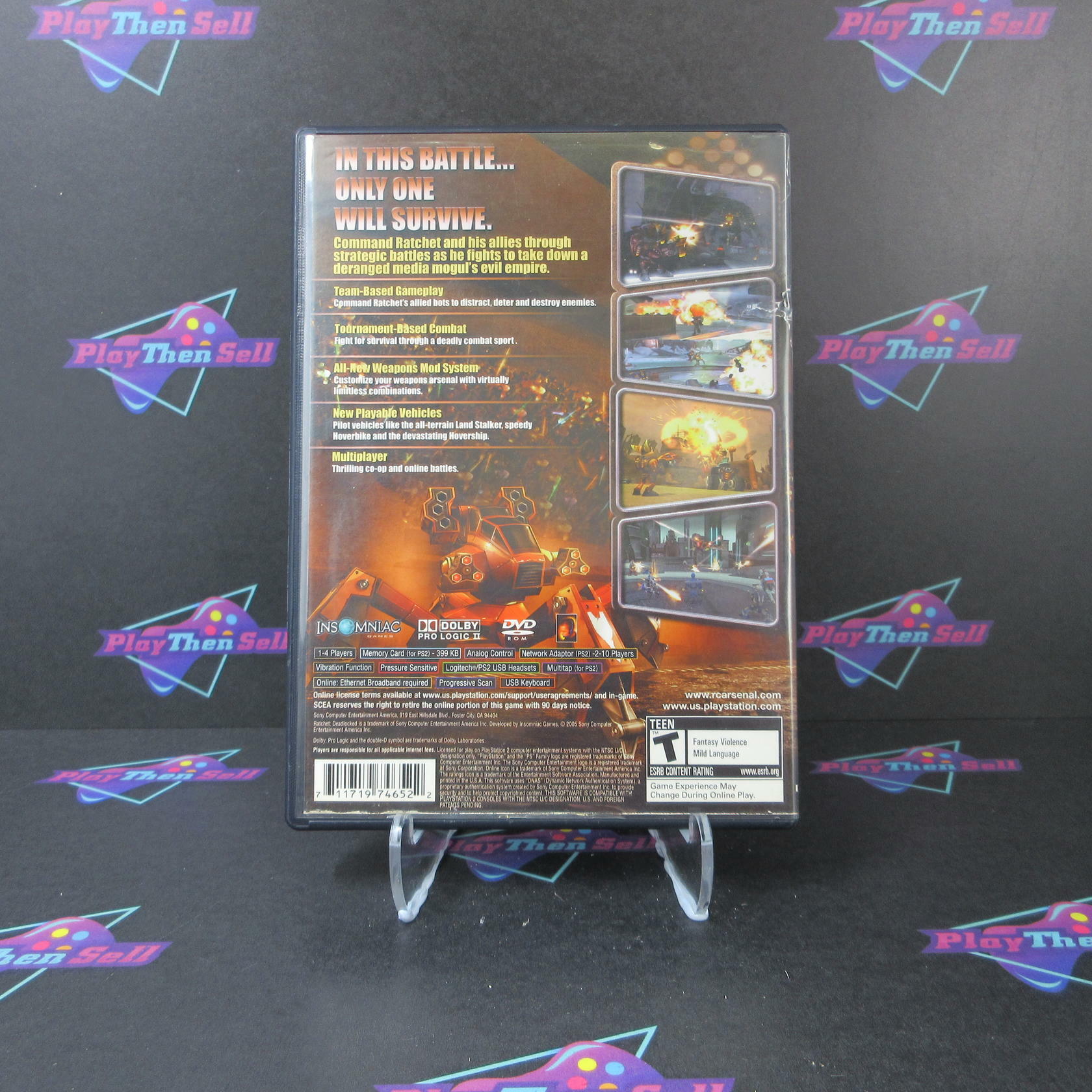 Ratchet Deadlocked + Reg Card PS2 PlayStation 2 AD Complete CIB - Very Good