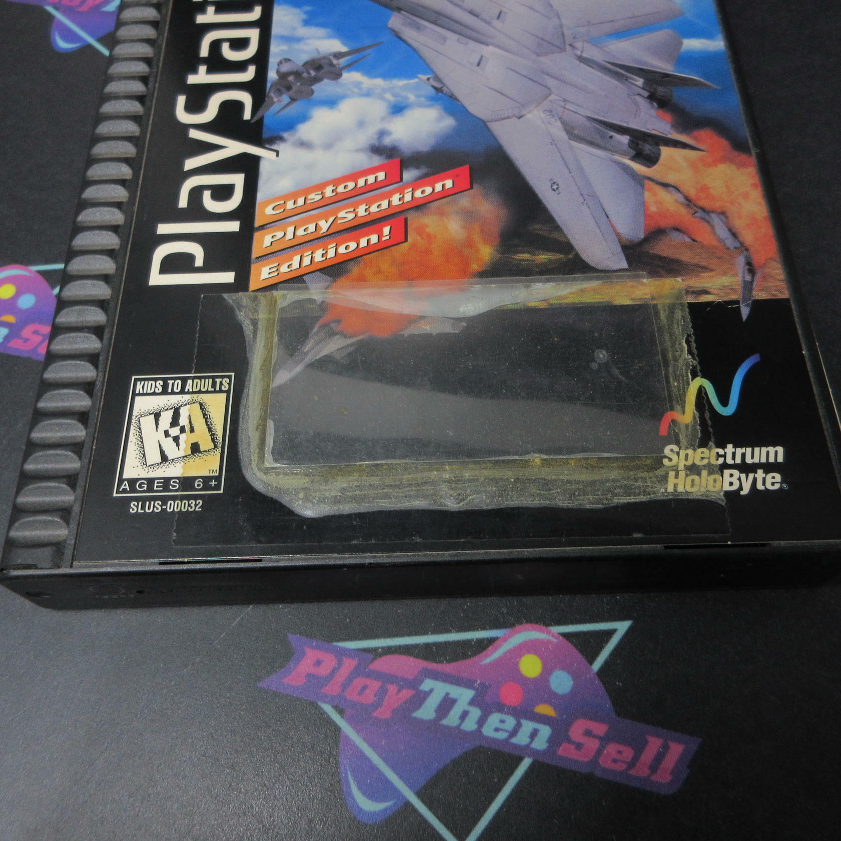 Top Gun Fire At Will Long Box PS1 Playstation 1 AD/NM - Very Good