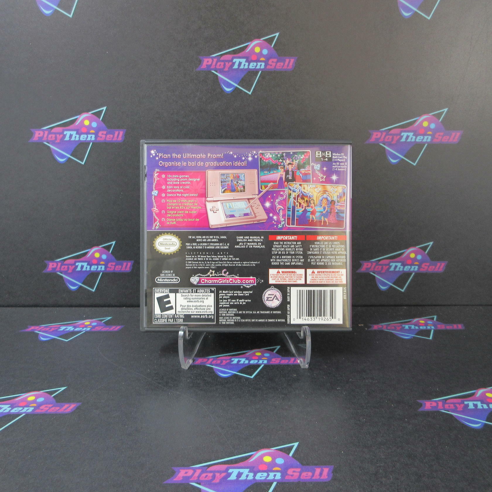 Charm Girls Club My Perfect Prom Nintendo DS + Poster - Like New