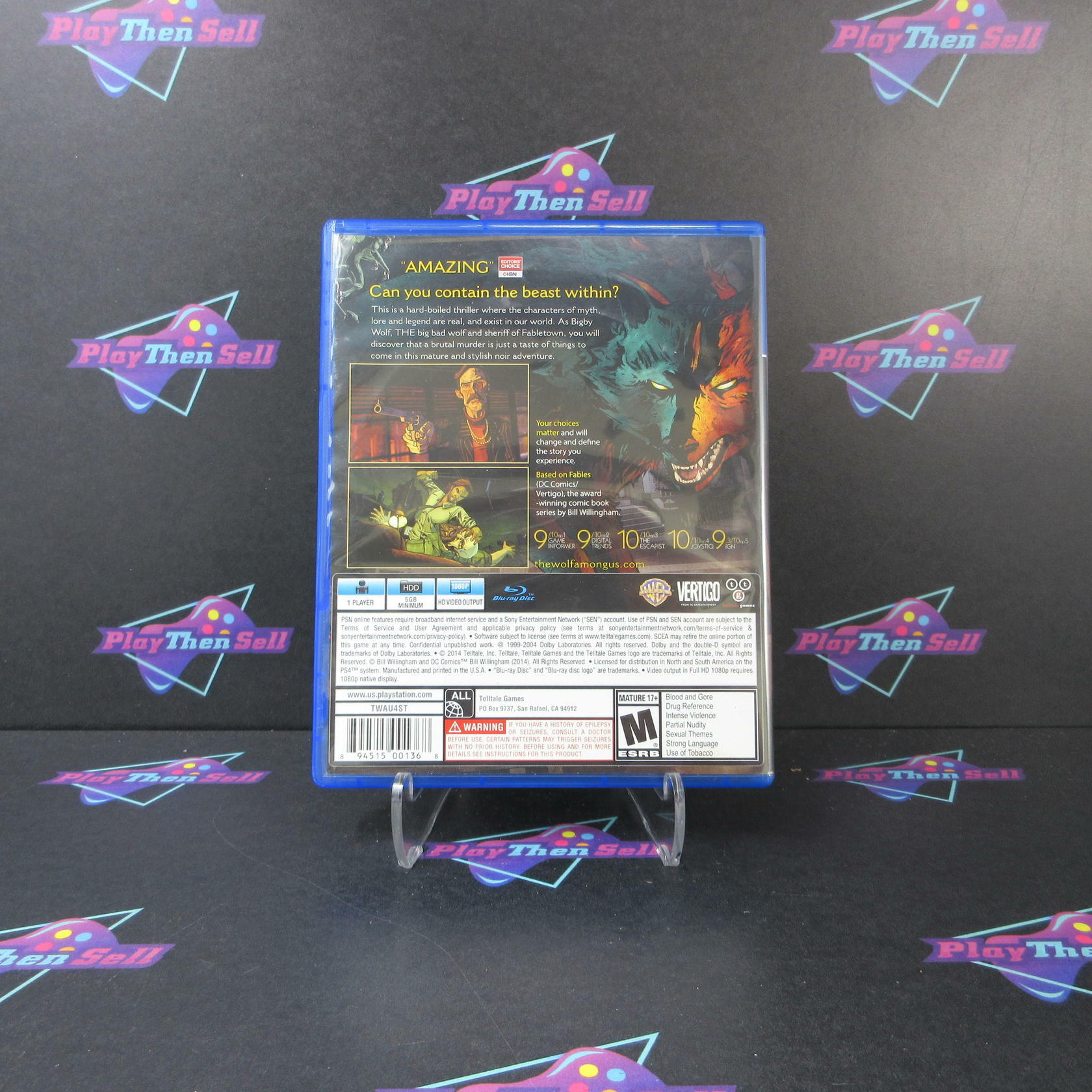 The Wolf Among Us PS4 PlayStation 4 AD Complete CIB - Very Good