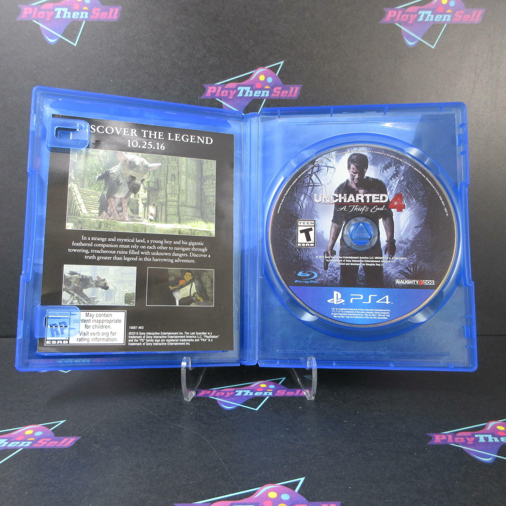 Uncharted 4 A Thief's End PS4 PlayStation 4 AD Complete CIB - Very Good
