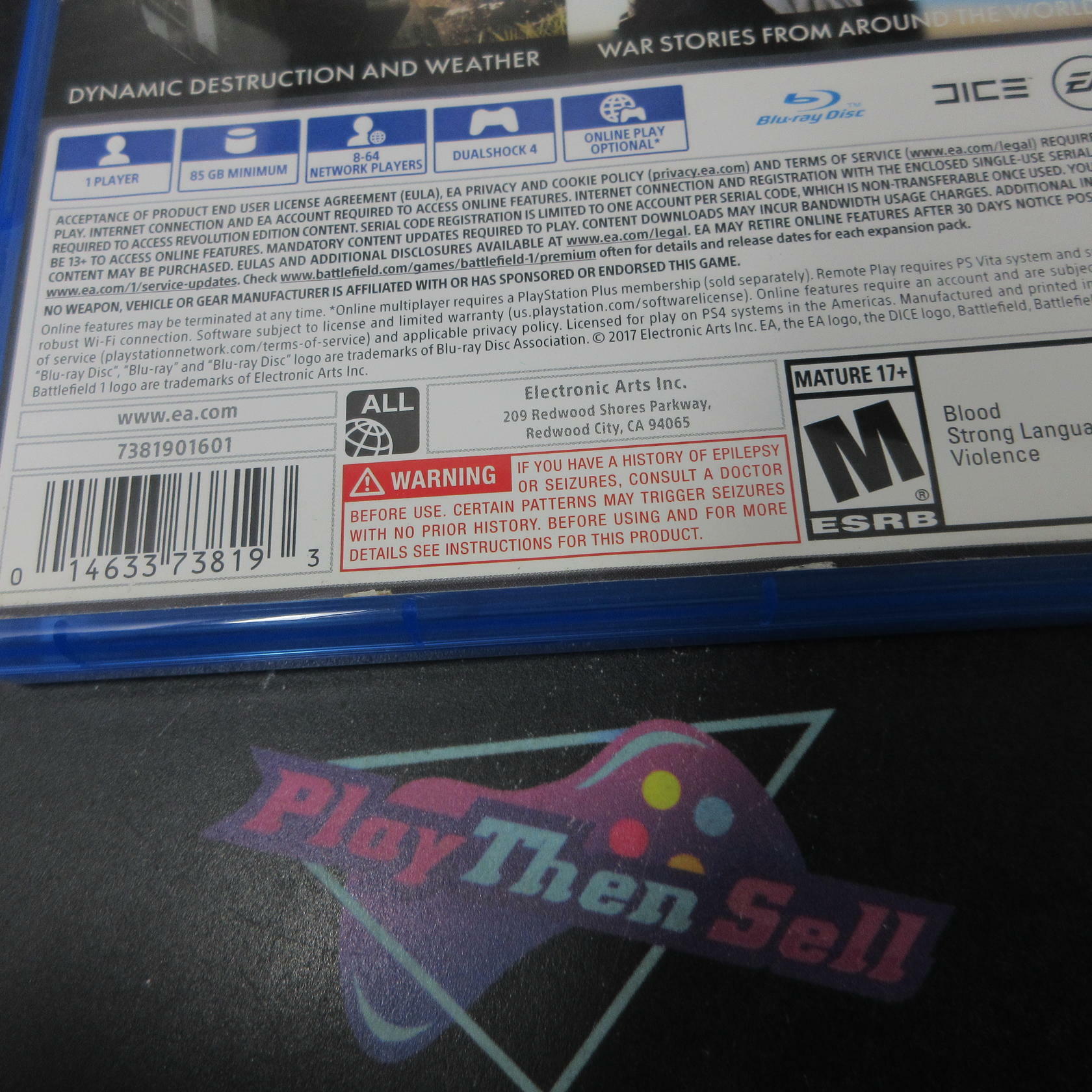 Battlefield 1 Revolution Edition PS4 PlayStation 4 AD Complete CIB - Very Good