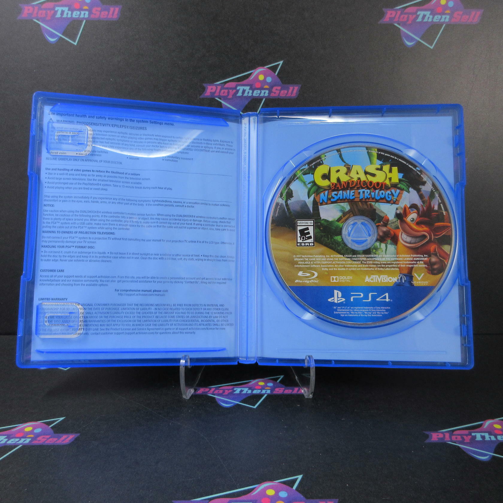 Crash Bandicoot N Sane Trilogy PS4 PlayStation 4 AD Complete CIB - Very Good