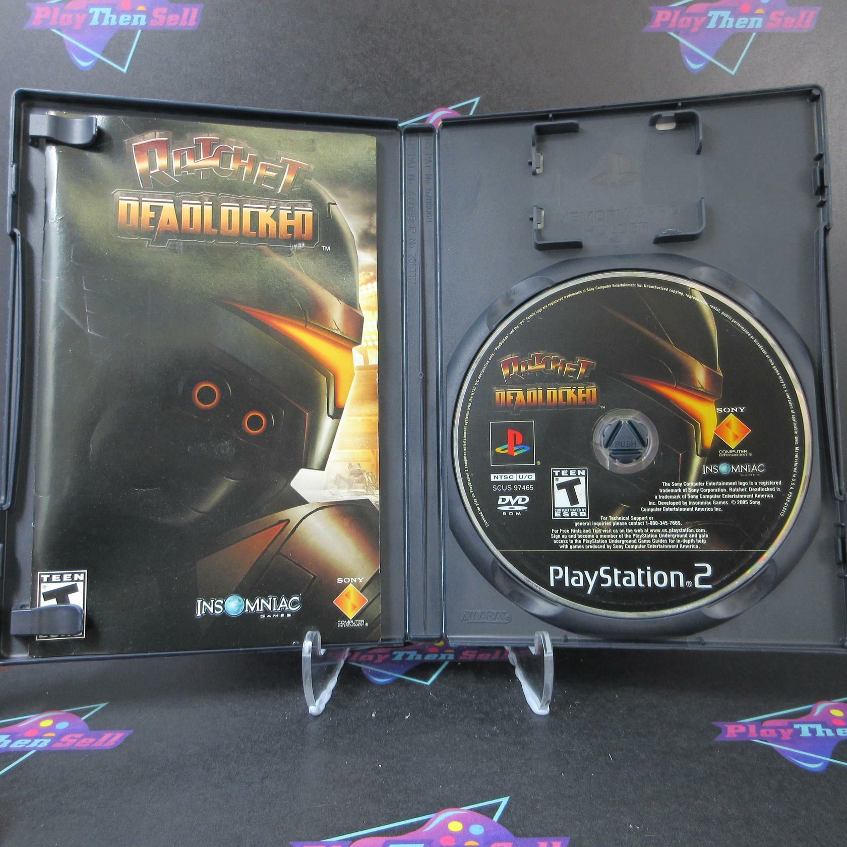 Ratchet Deadlocked + Reg Card PS2 PlayStation 2 AD Complete CIB - Very Good