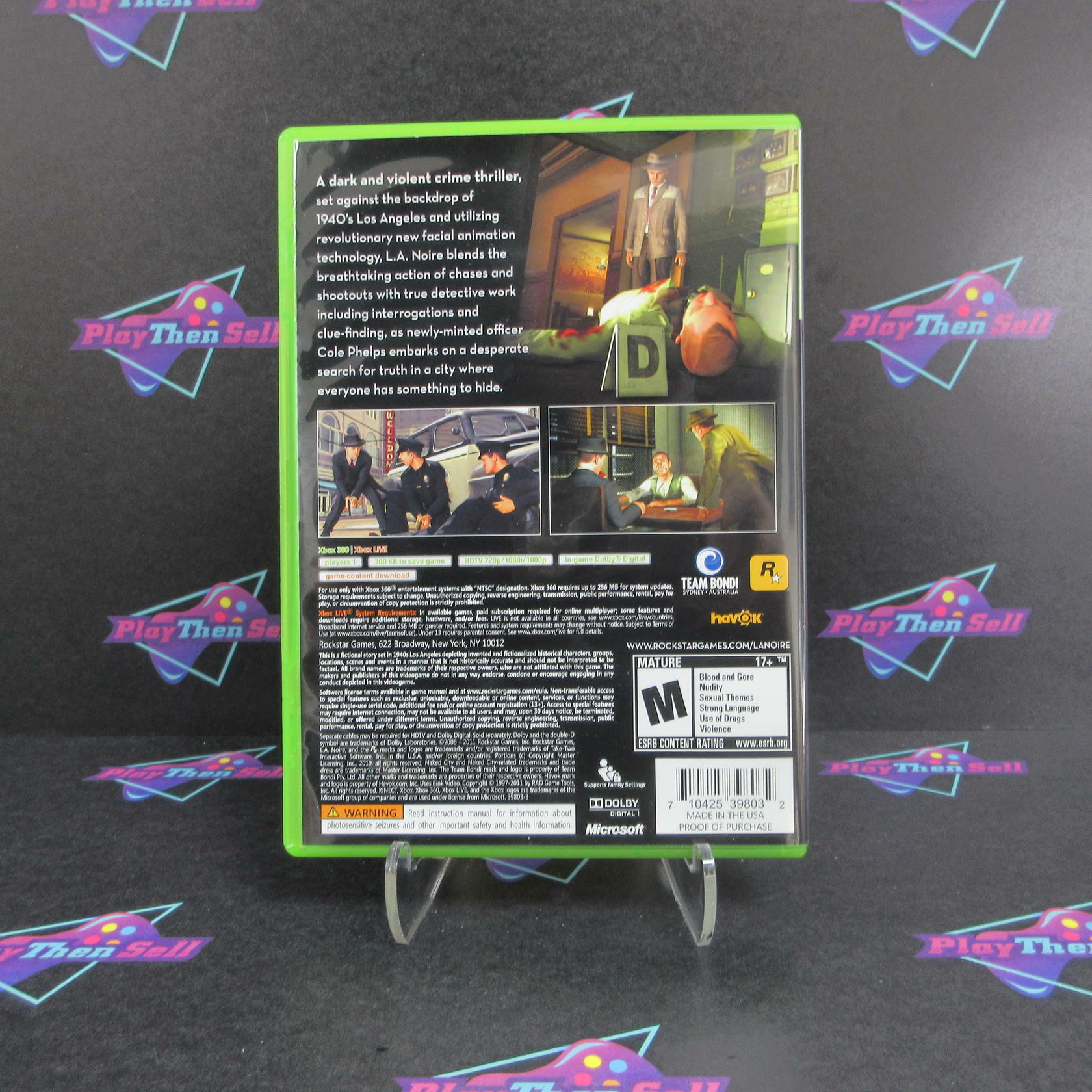 L.A. Noire Xbox 360 Complete - Excellent
