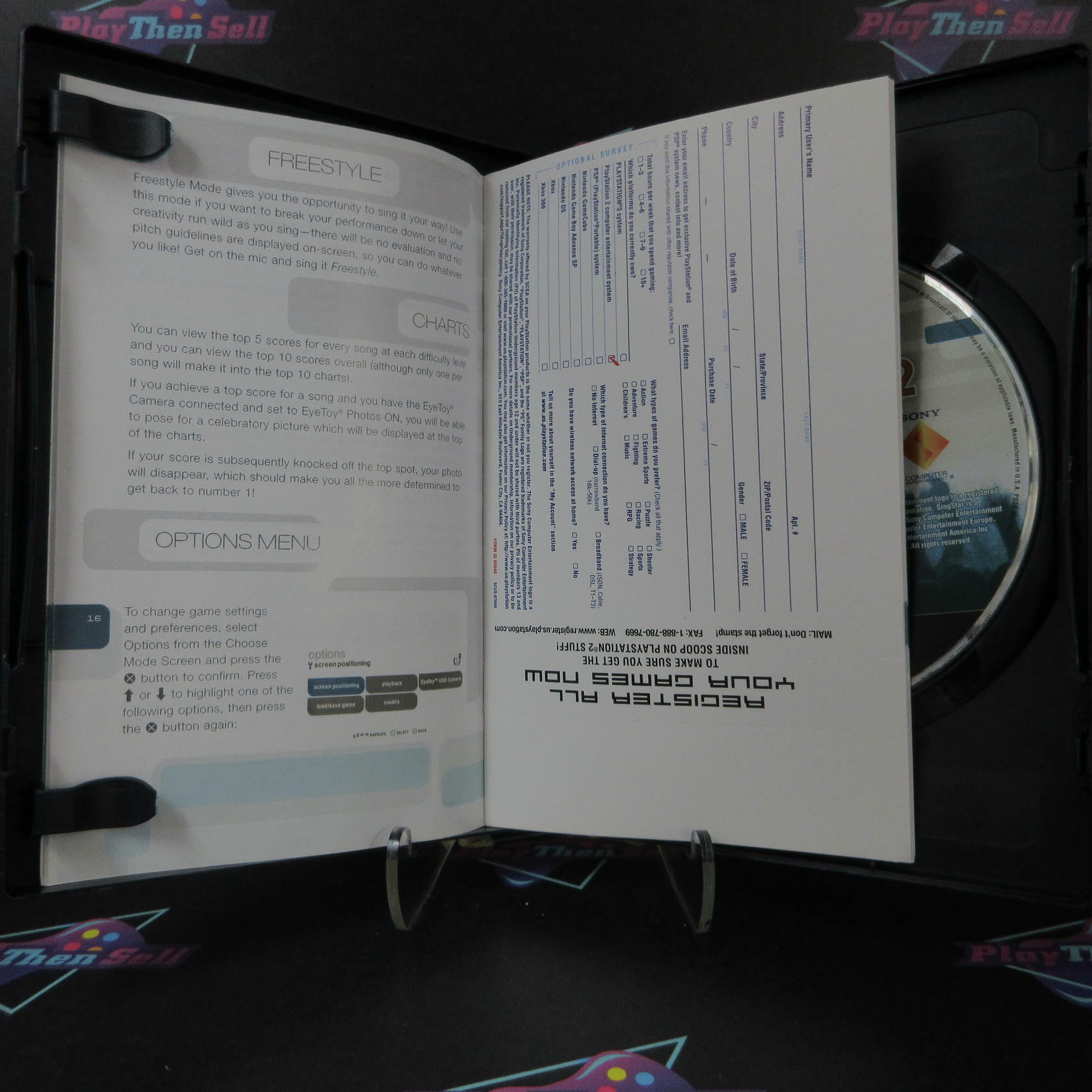 SingStar Pop Vol. 2 PS2 PlayStation 2 + Reg Card - Like New