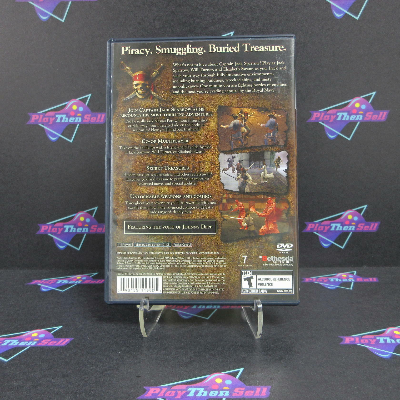 Pirates of the Caribbean Legend of Jack Sparrow PS2 + Reg  Card - Like New