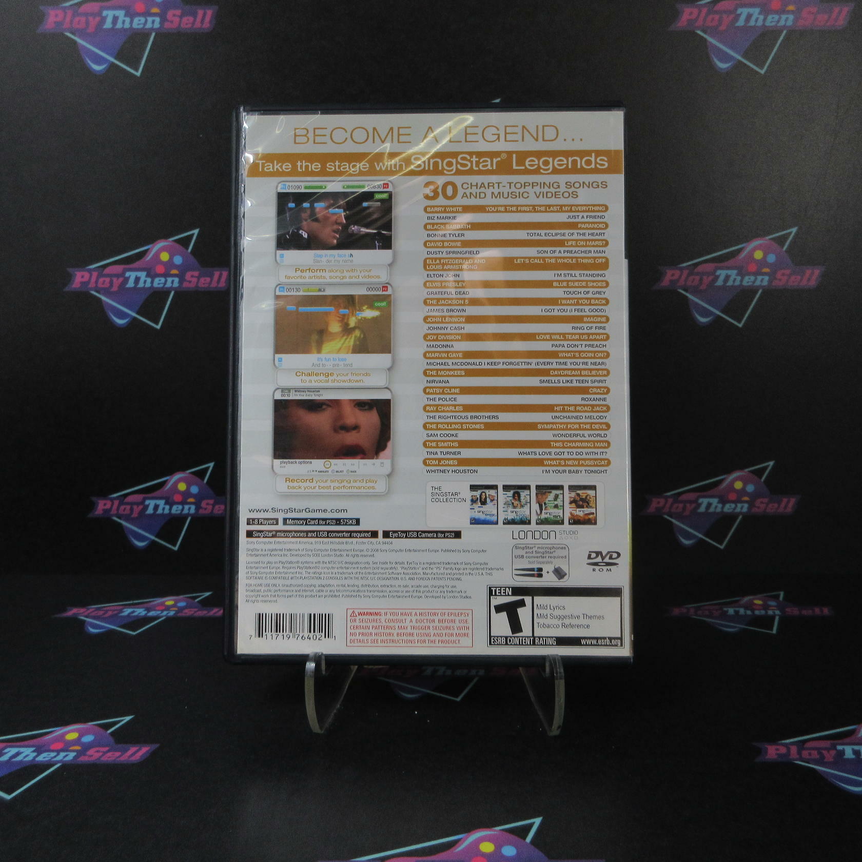 SingStar Legends Software Only PS2 PlayStation 2 + Reg Card - Like New