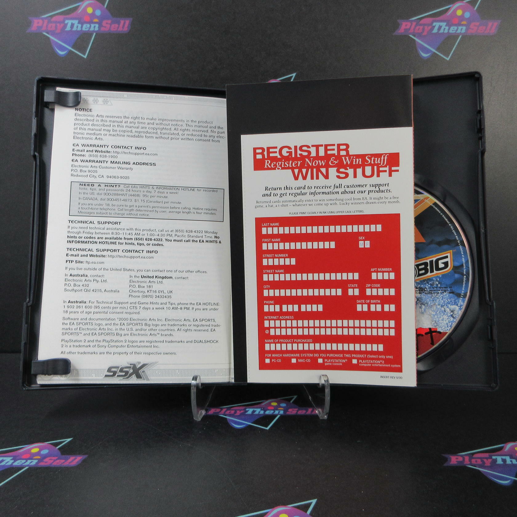 SSX Greatest Hits + Reg Card PS2 PlayStation 2 DD Complete CIB - Very Good