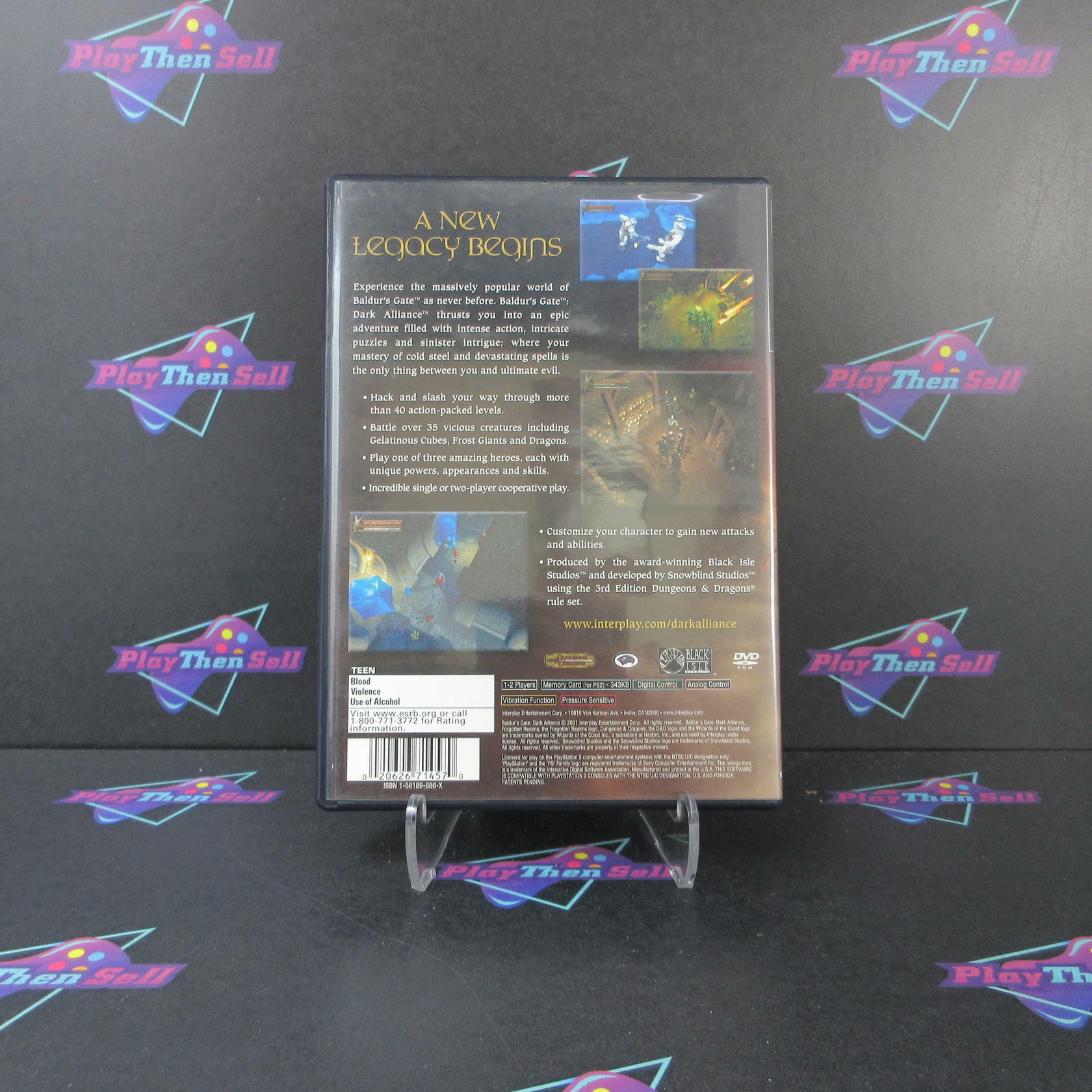 Baldur's Gate Dark Alliance PS2 PlayStation 2 AD Complete CIB - Very Good