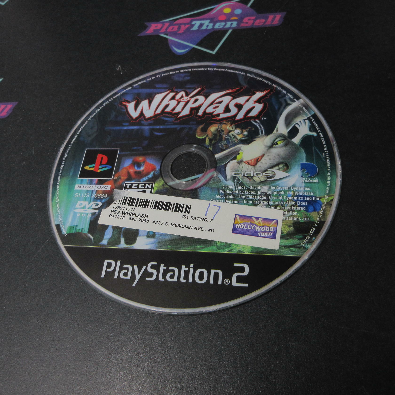 Whiplash Rental Art PS2 PlayStation 2 AD/DD/NM - Very Good