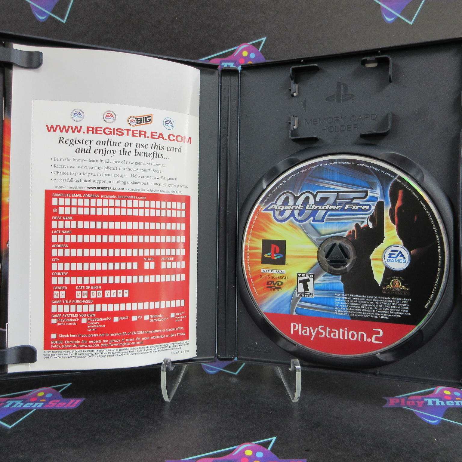 James Bond 007 Agent Under Fire GH + Reg Card PS2 AD Complete CIB - Very Good
