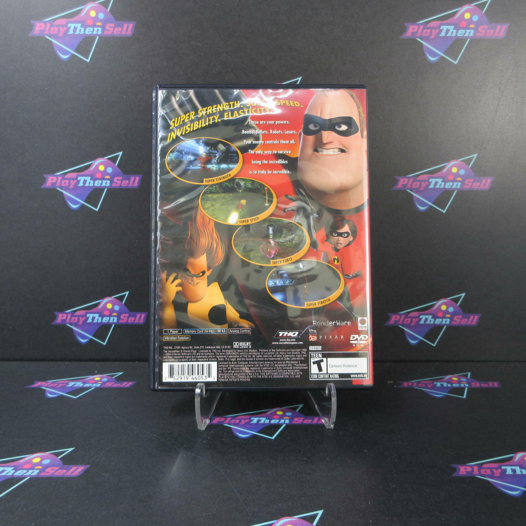 The Incredibles PS2 PlayStation 2 MD Complete CIB - Very Good