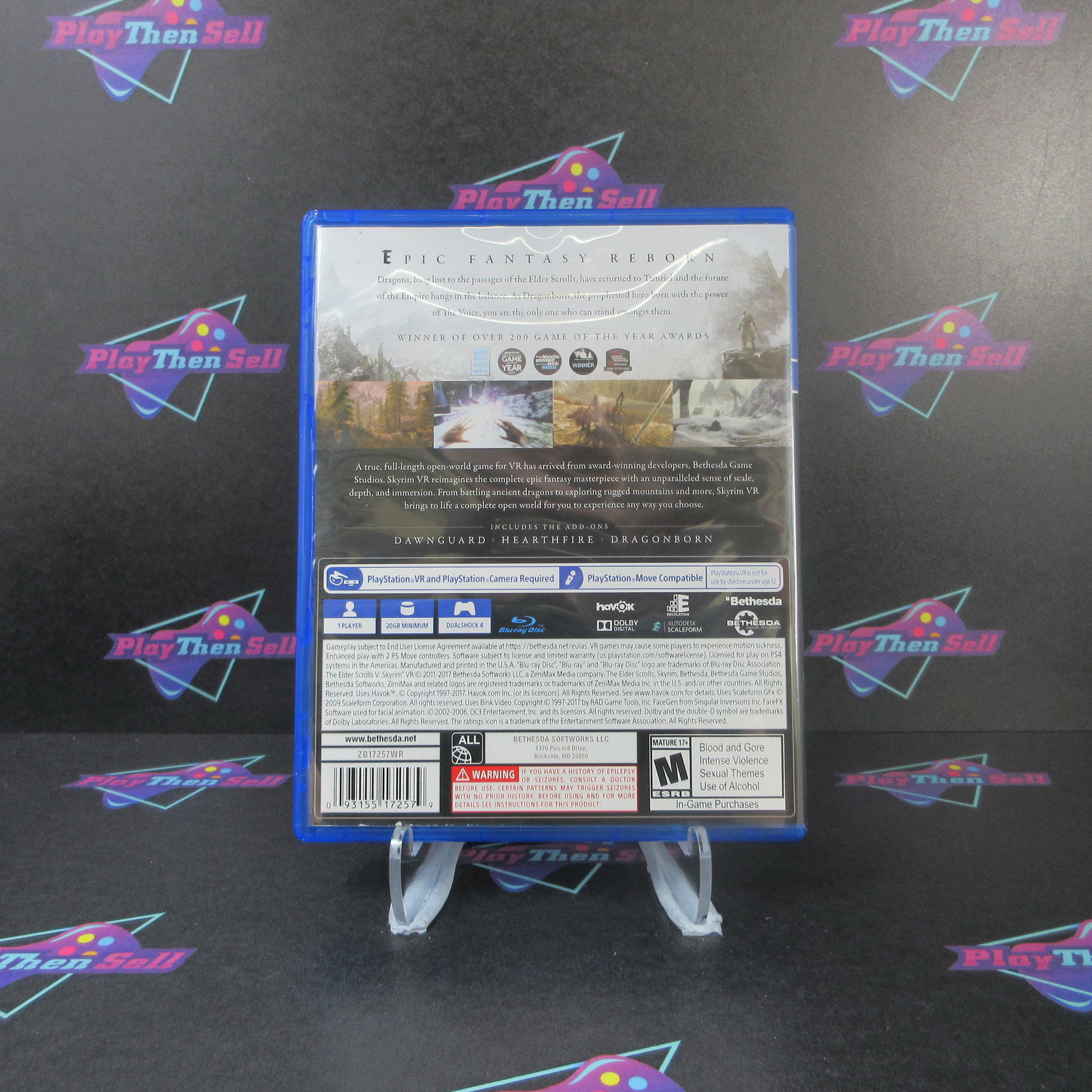 Skyrim VR PS4 PlayStation 4 - Like New