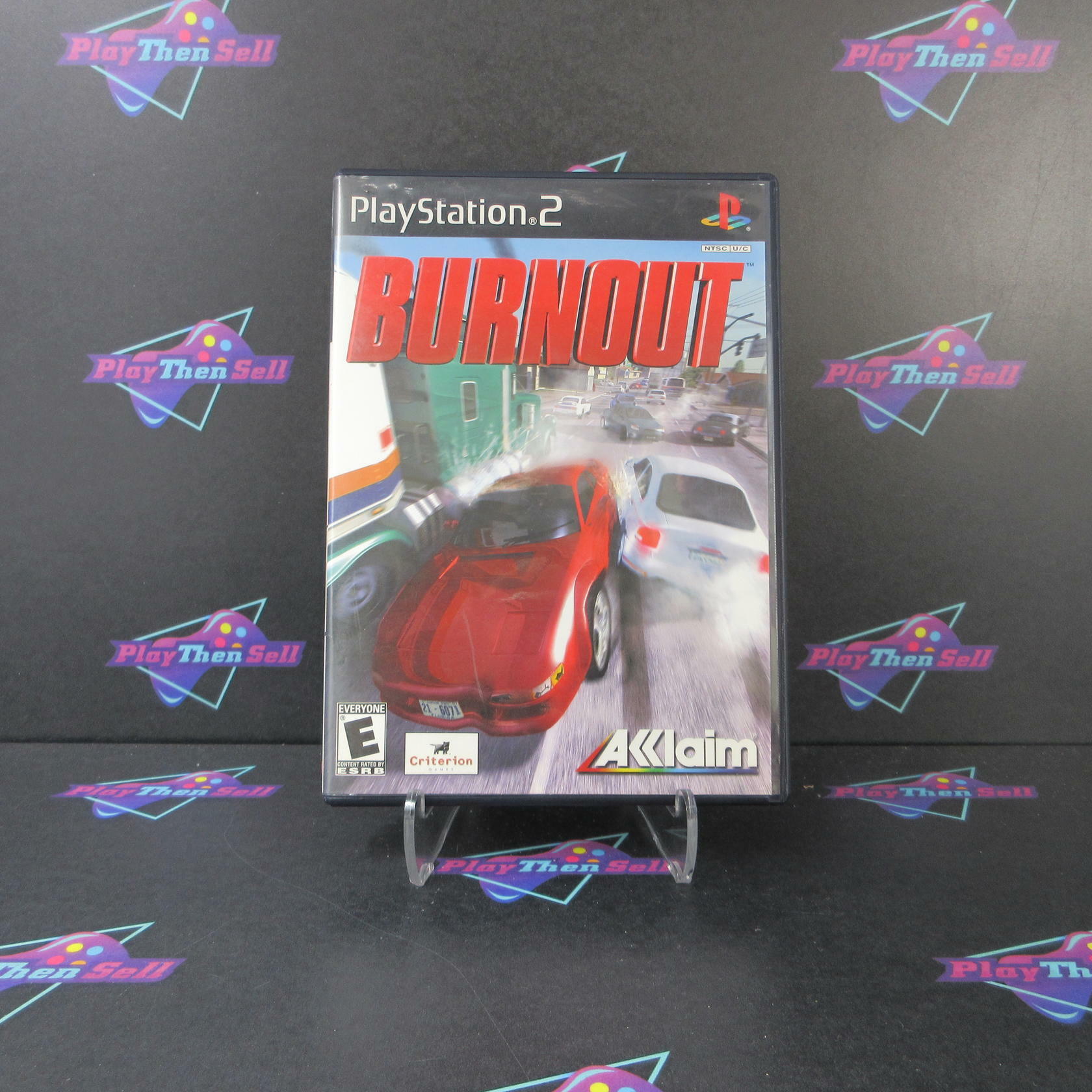 Burnout + Reg Card PS2 PlayStation 2 DD/MD Complete CIB - Very Good