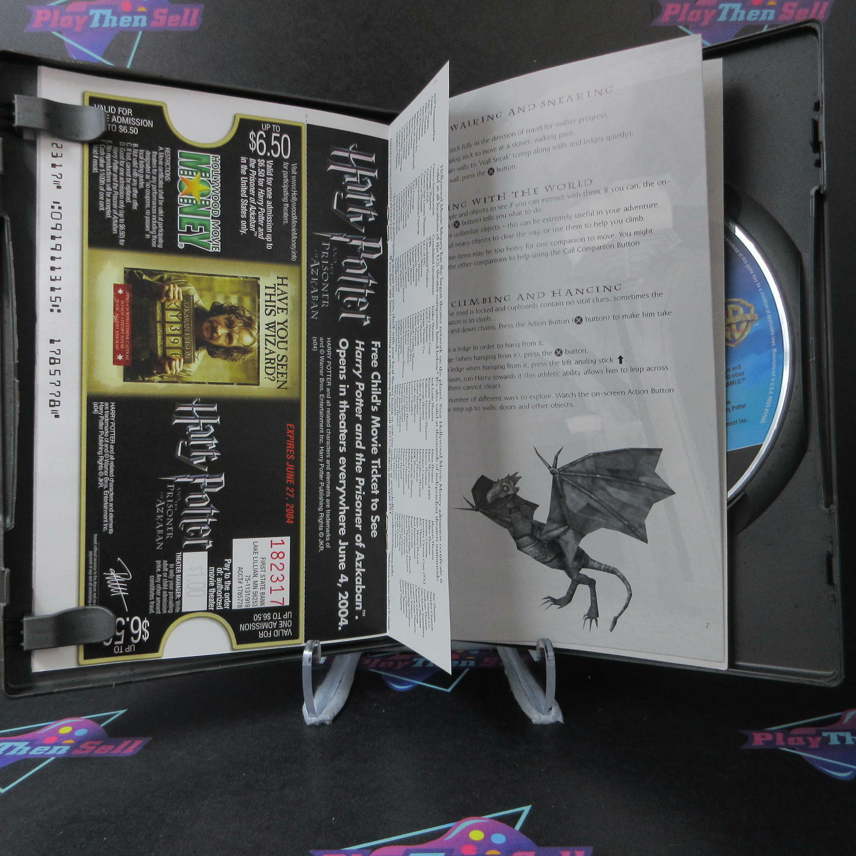 Harry Potter and the Prisoner of Azkaban PS2 PlayStation 2 + Movie Ticket - Like New