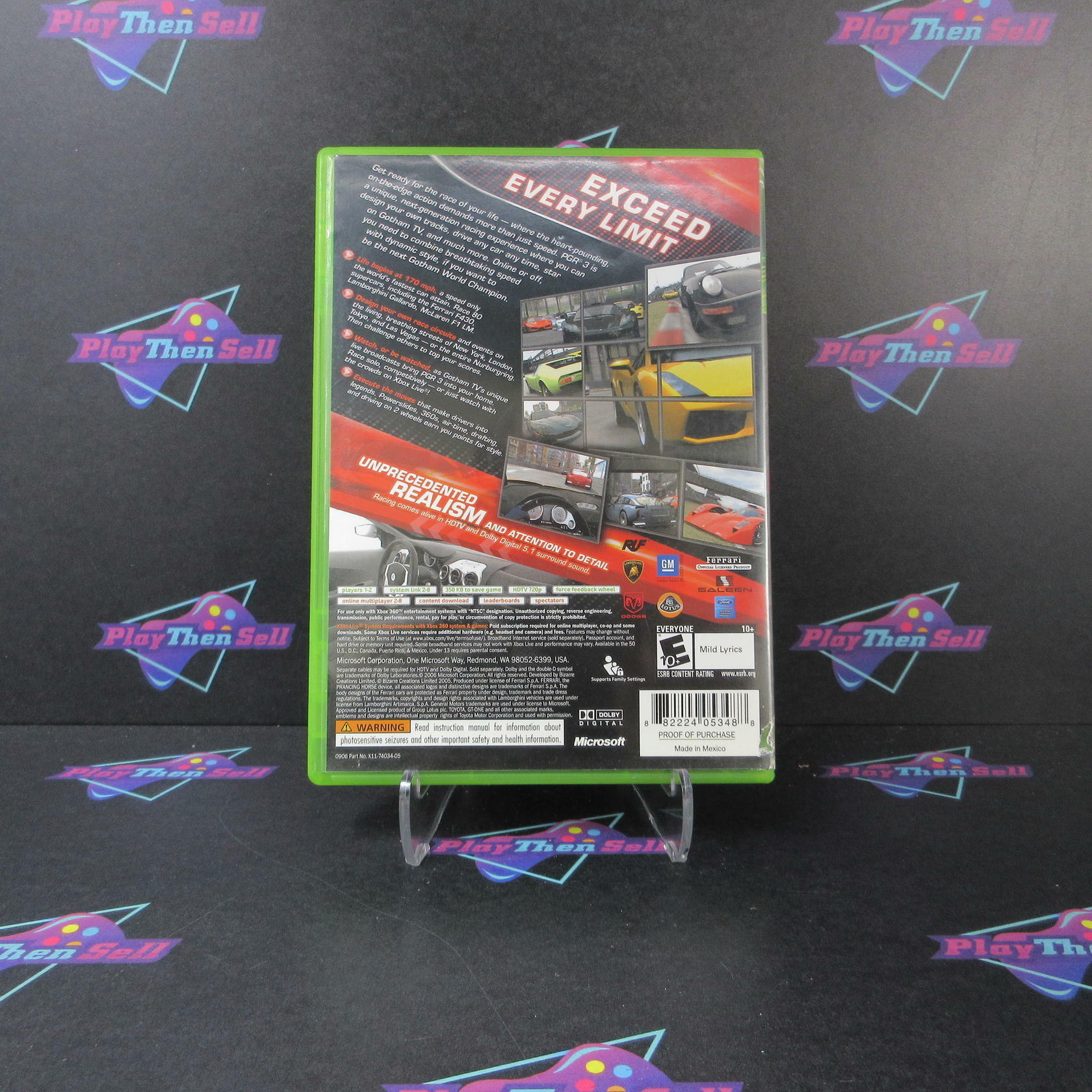 Project Gotham Racing 3 PH BL Disc Xbox 360 AD/MD Complete CIB - Very Good