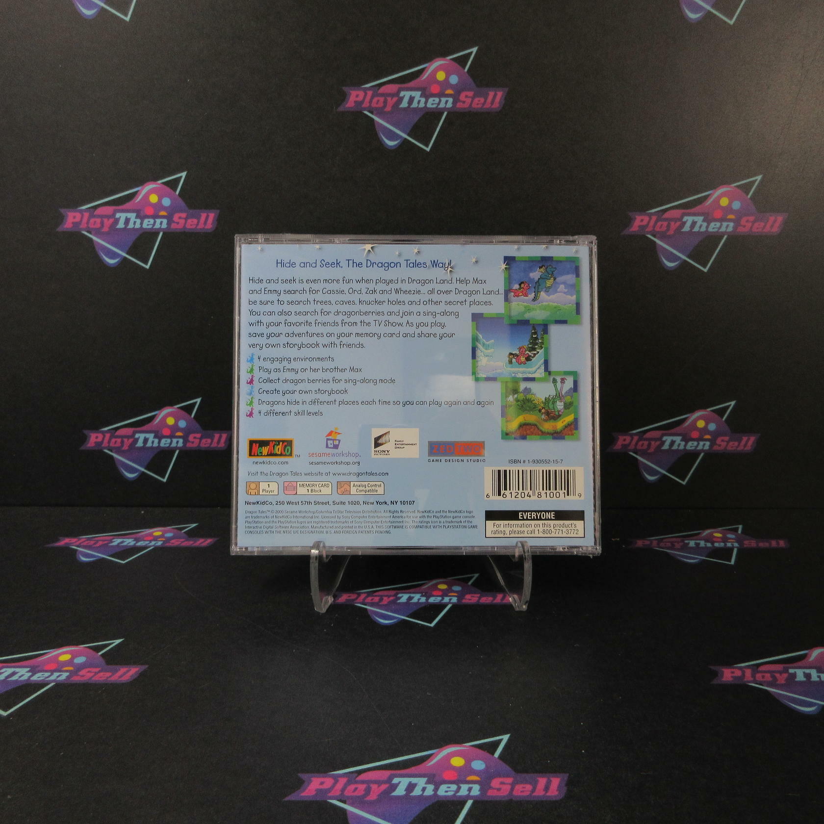 Dragon Tales Dragon Seek + Reg Card PS1 PlayStation 1 MD Complete CIB - Very Good