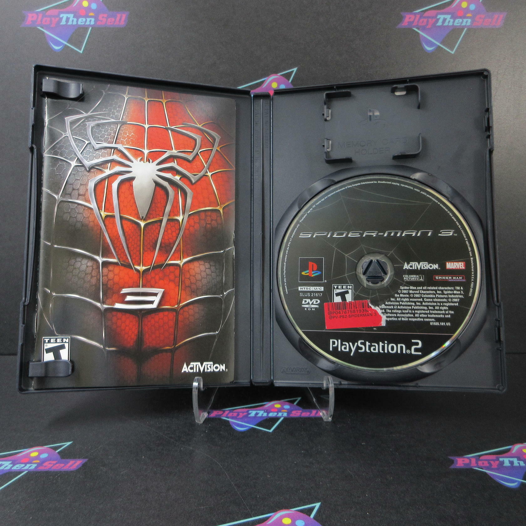 Spiderman 3 + Movie Ticket PS2 PlayStation 2 AD/DD Complete CIB - Very Good
