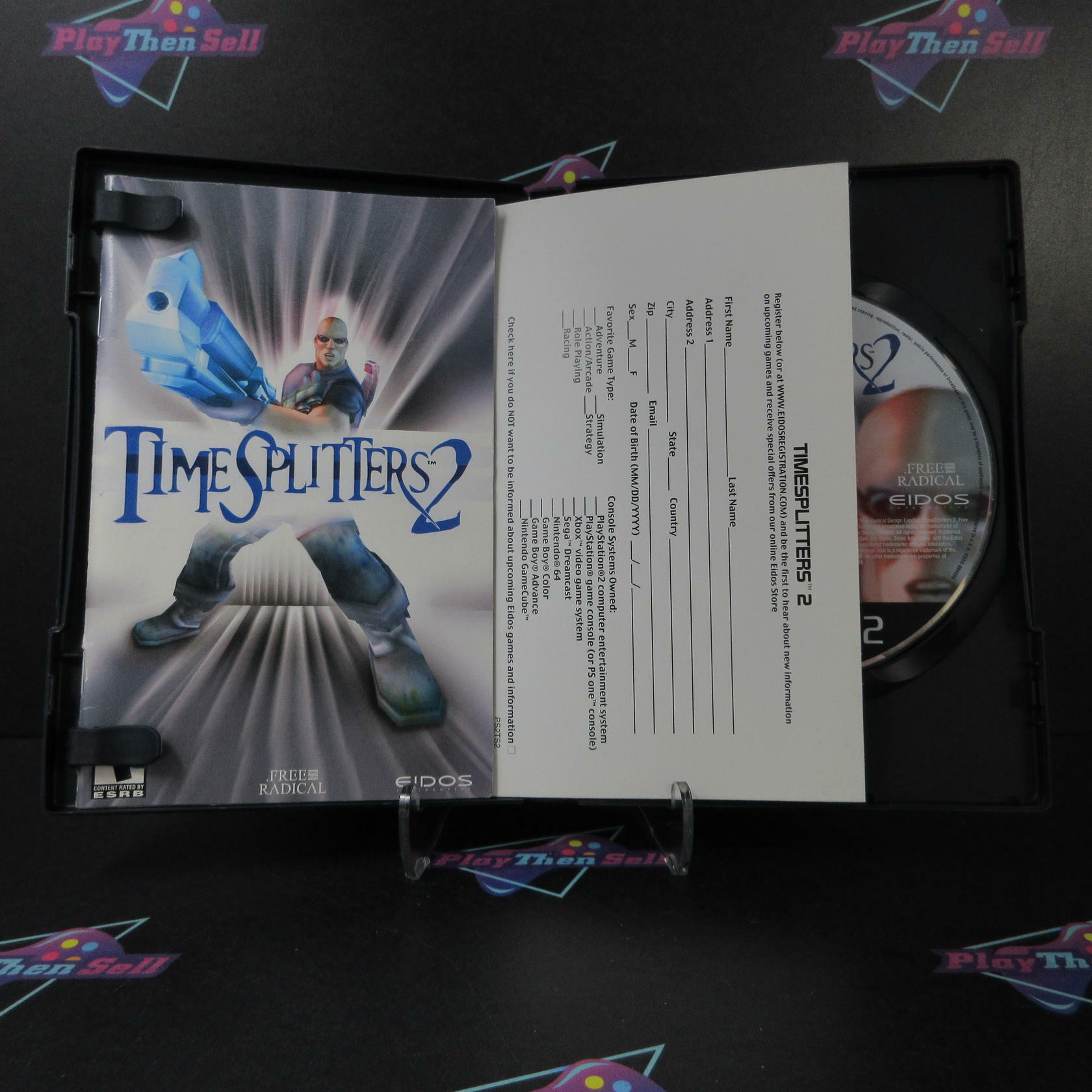 Time Splitters 2 + Reg Card PS2 PlayStation 2 AD Complete CIB - Very Good