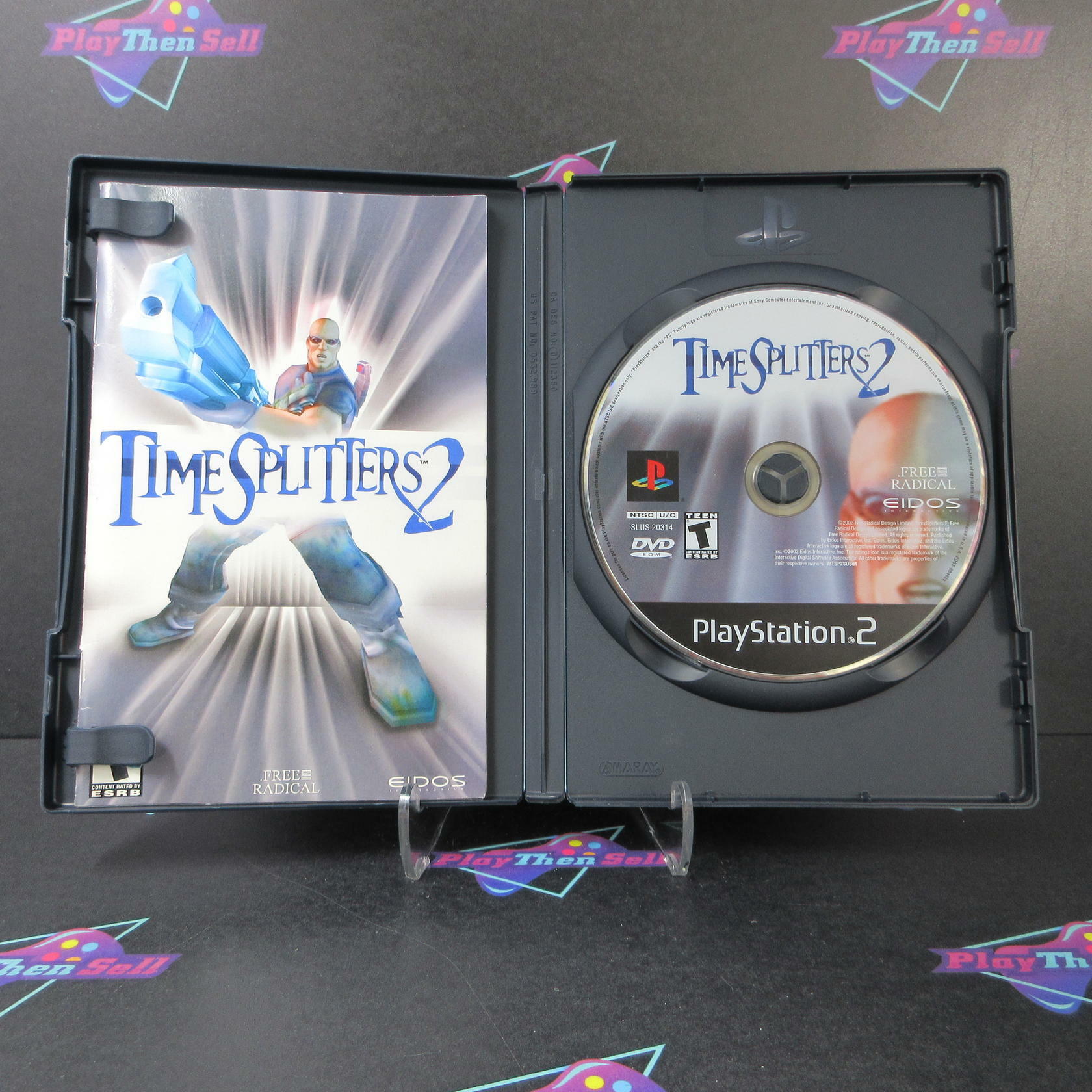 Time Splitters 2 + Reg Card PS2 PlayStation 2 AD Complete CIB - Very Good