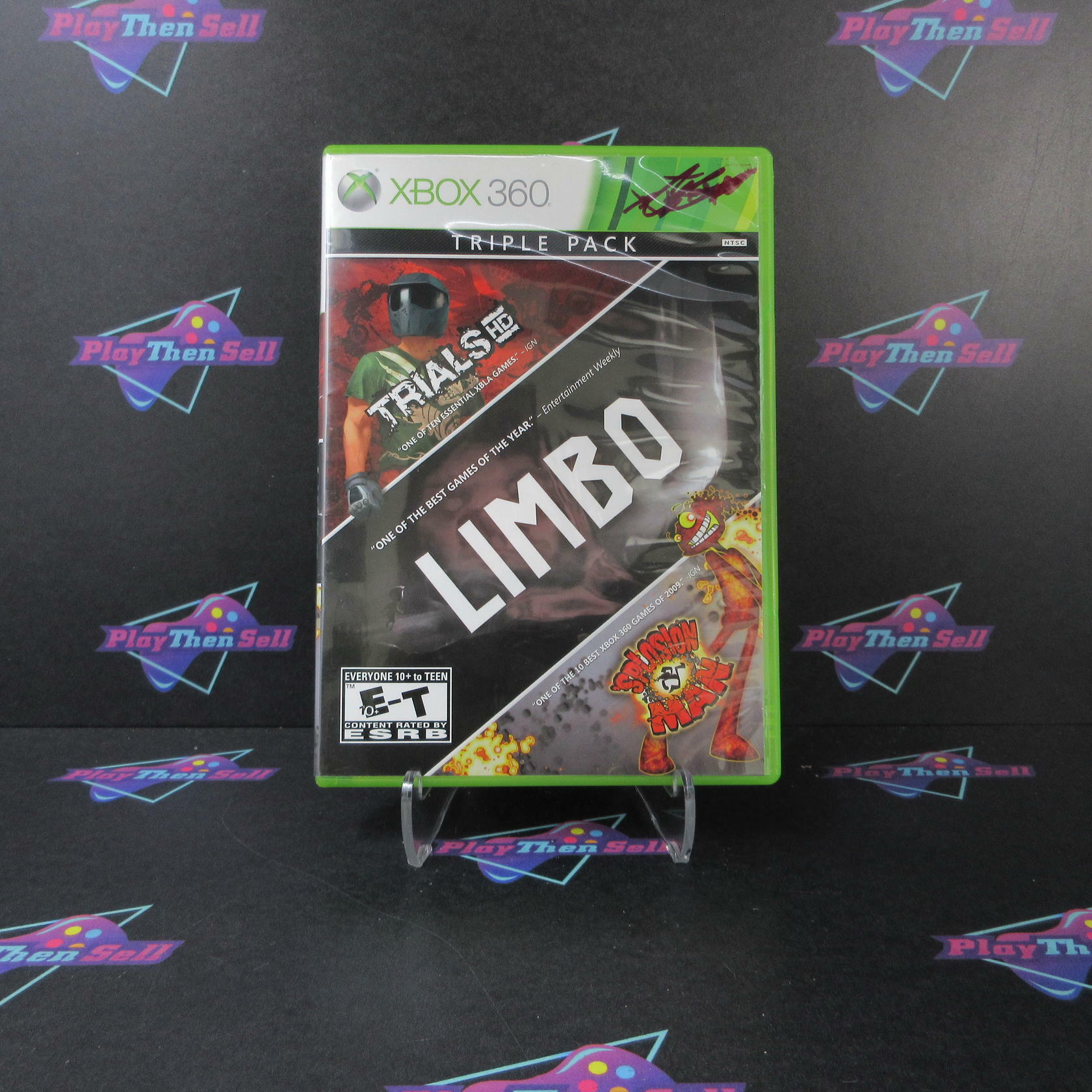 Triple Pack LIMBO / Trials HD / Splosion Man Xbox 360 AD Complete CIB - Very Good