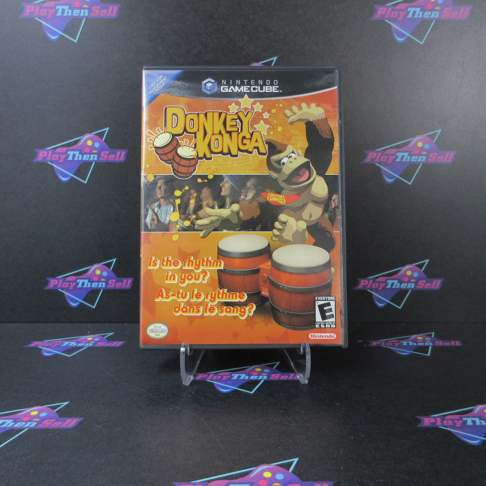 Donkey Konga + DK Bongos Nintendo Gamecube AD Complete CIB - Very Good