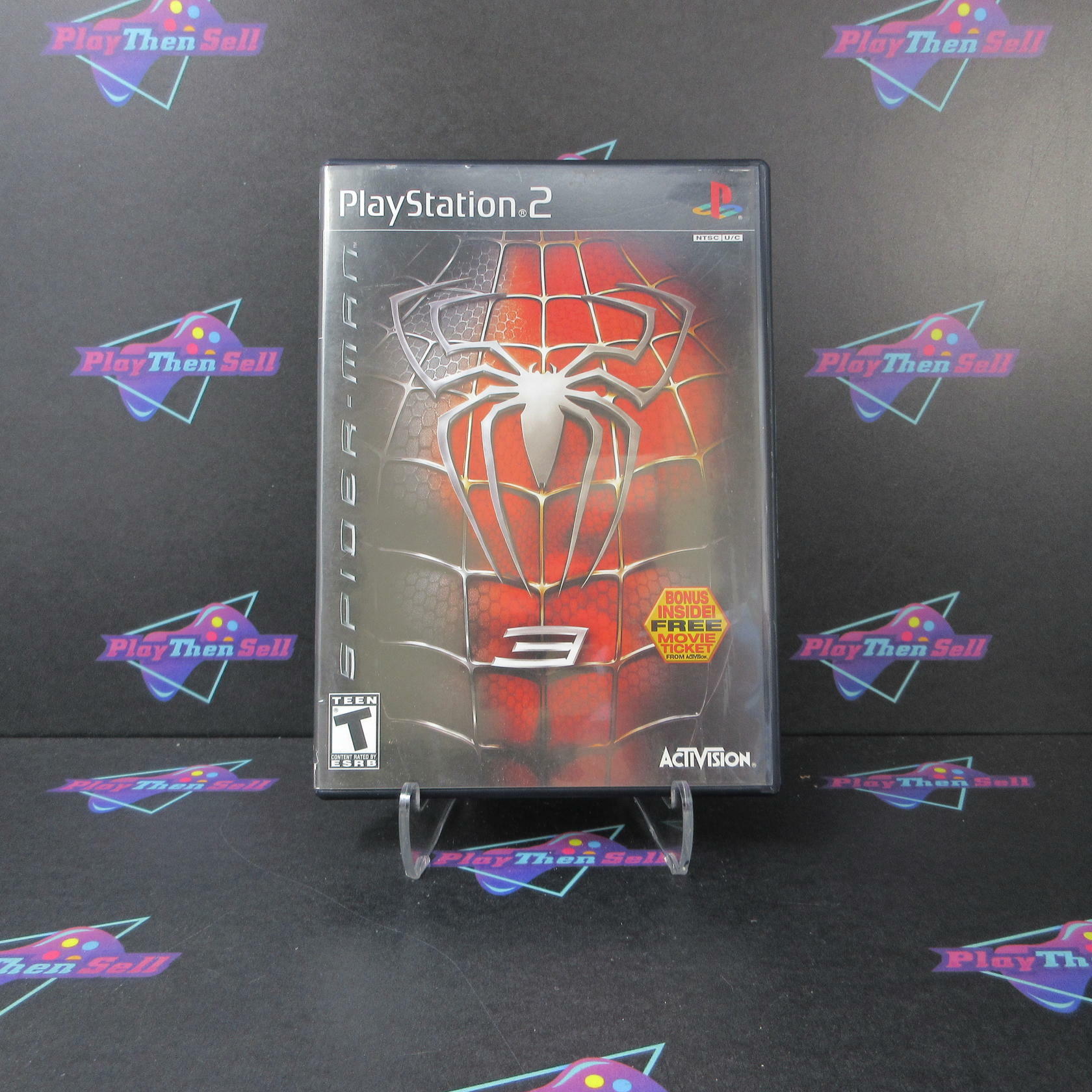 Spiderman 3 + Movie Ticket PS2 PlayStation 2 AD/DD Complete CIB - Very Good