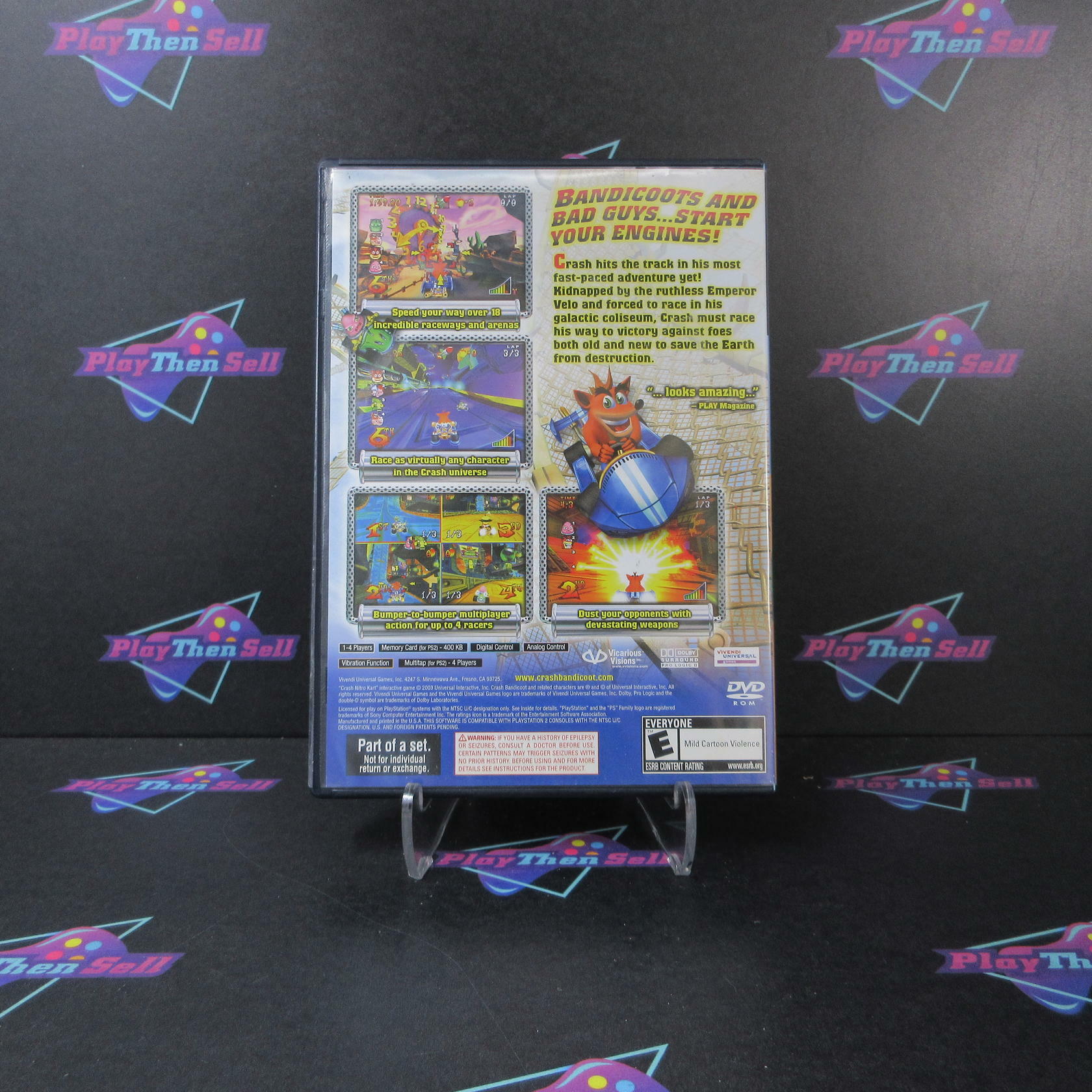 Crash Nitro Kart PS2 PlayStation 2 AD/MD Complete CIB - Very Good