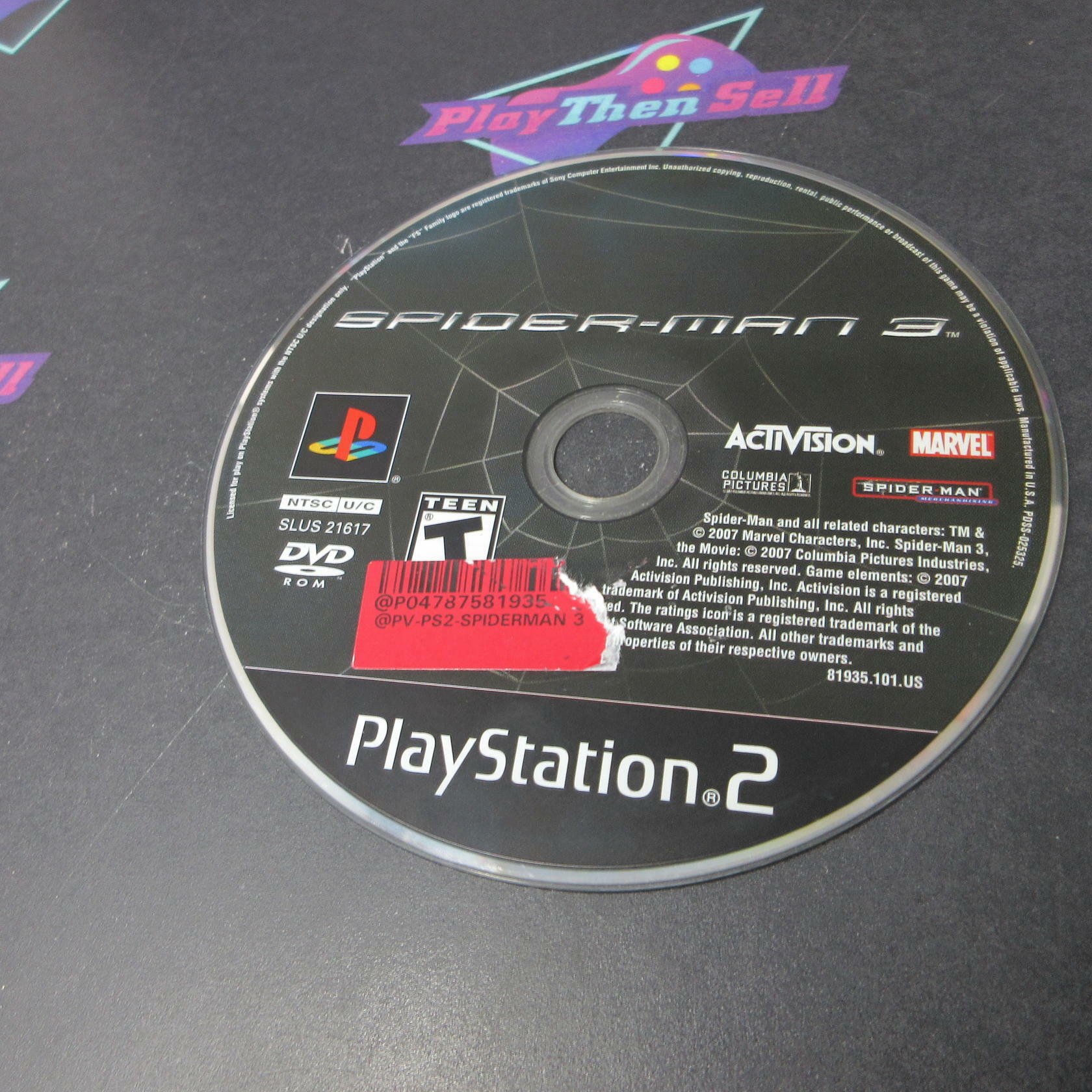 Spiderman 3 + Movie Ticket PS2 PlayStation 2 AD/DD Complete CIB - Very Good