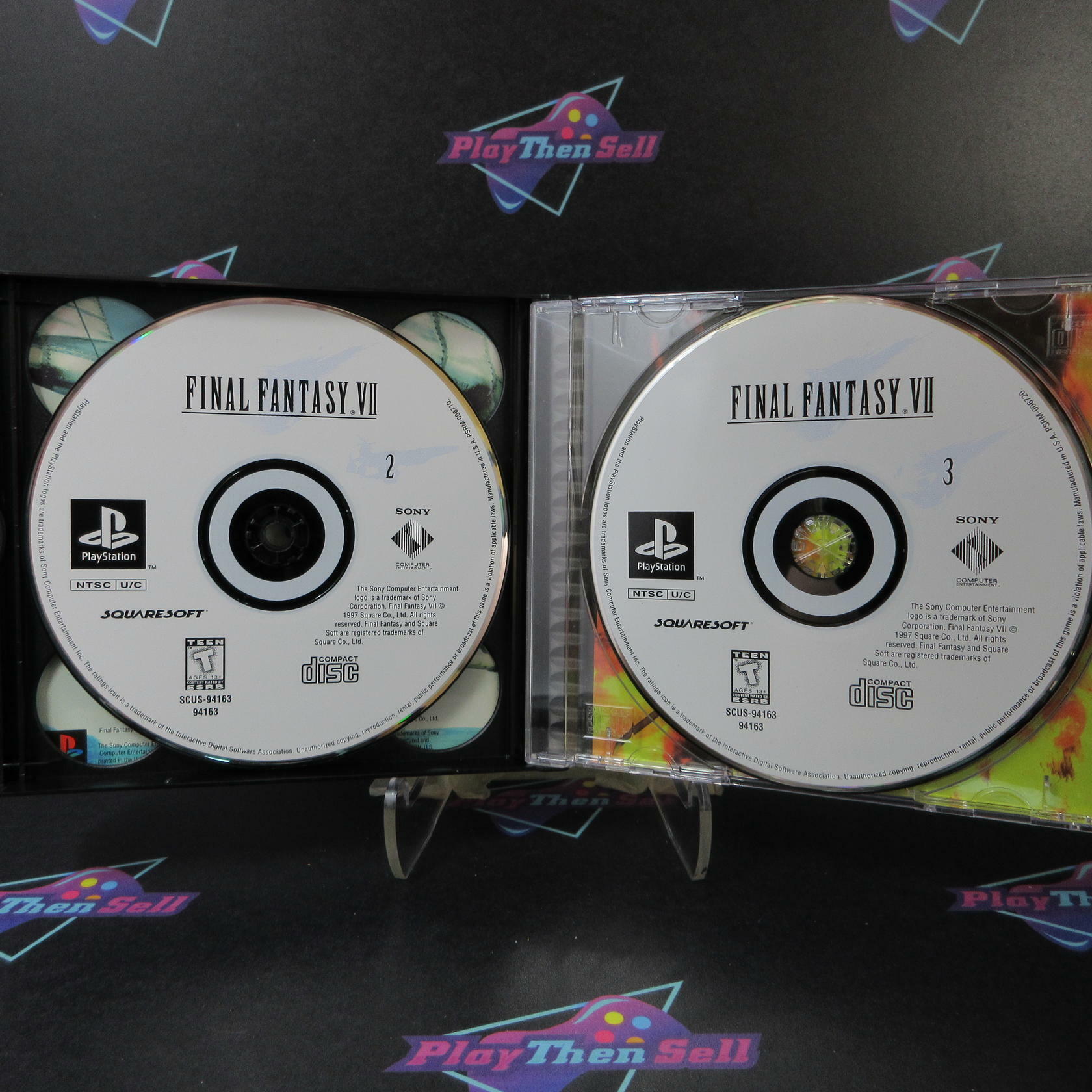 Final Fantasy VII 7 PS1 PlayStation 1 Black Label Misprint - Like New