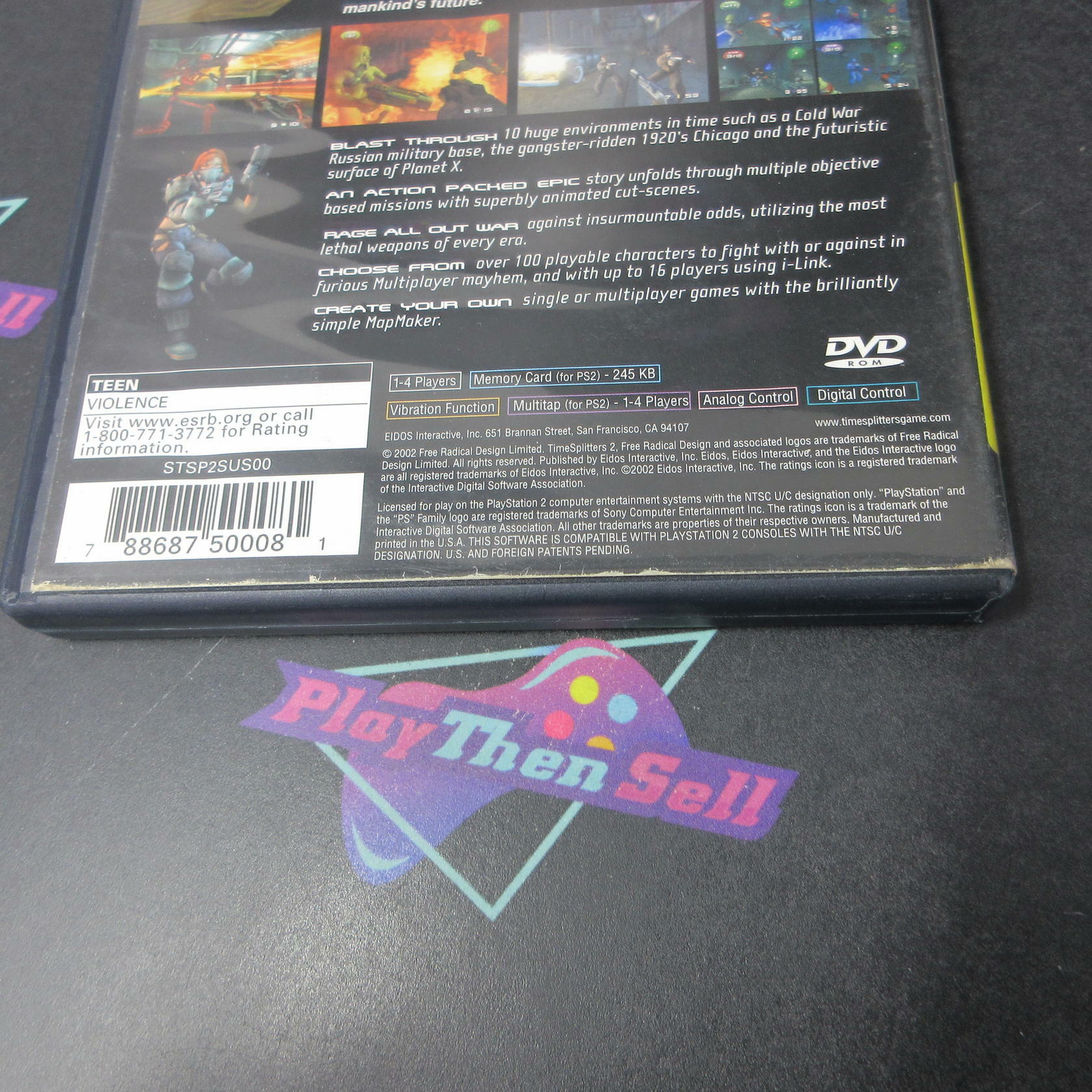 Time Splitters 2 + Reg Card PS2 PlayStation 2 AD Complete CIB - Very Good
