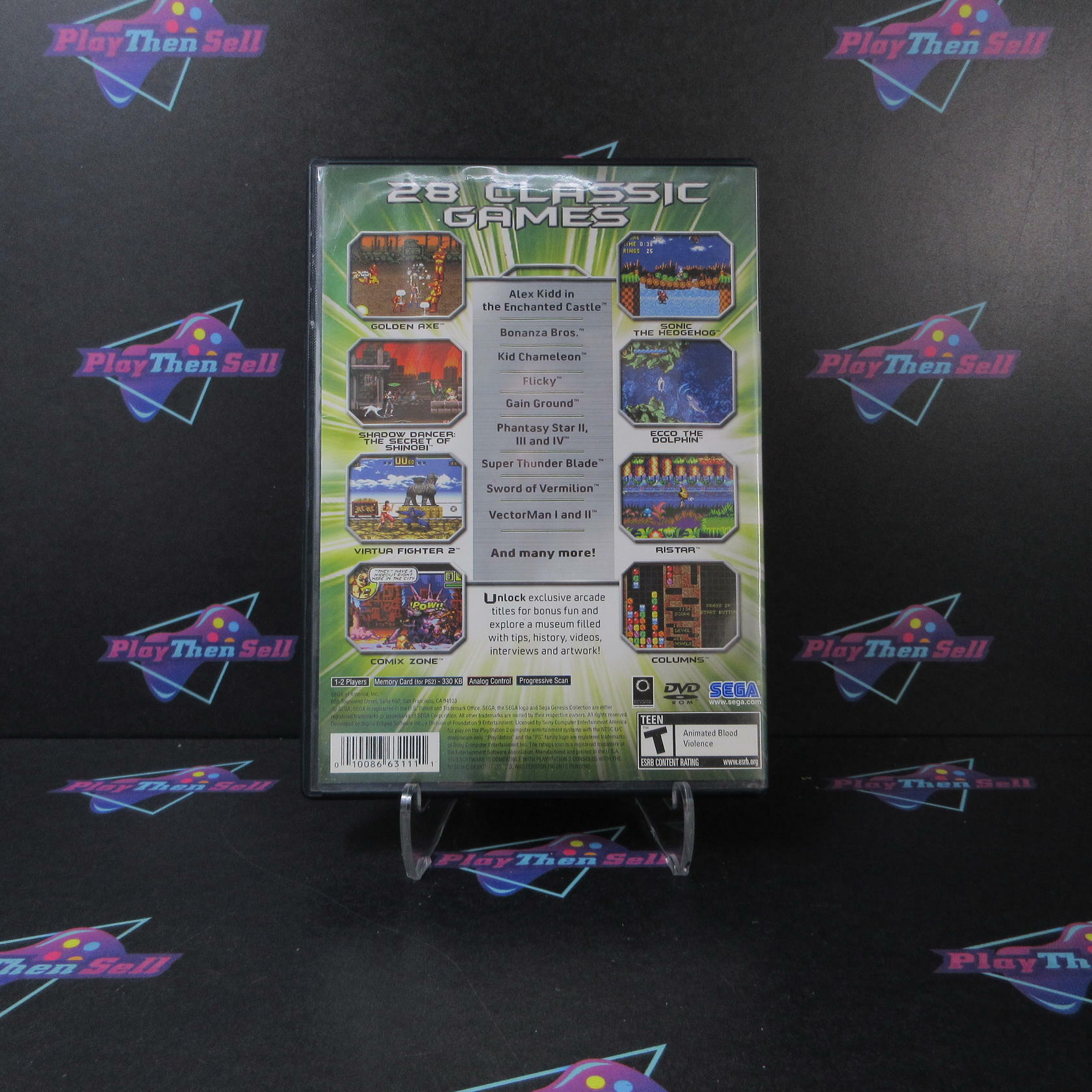 Sega Genesis Collection PS2 PlayStation 2 AD/MD Complete CIB - Very Good