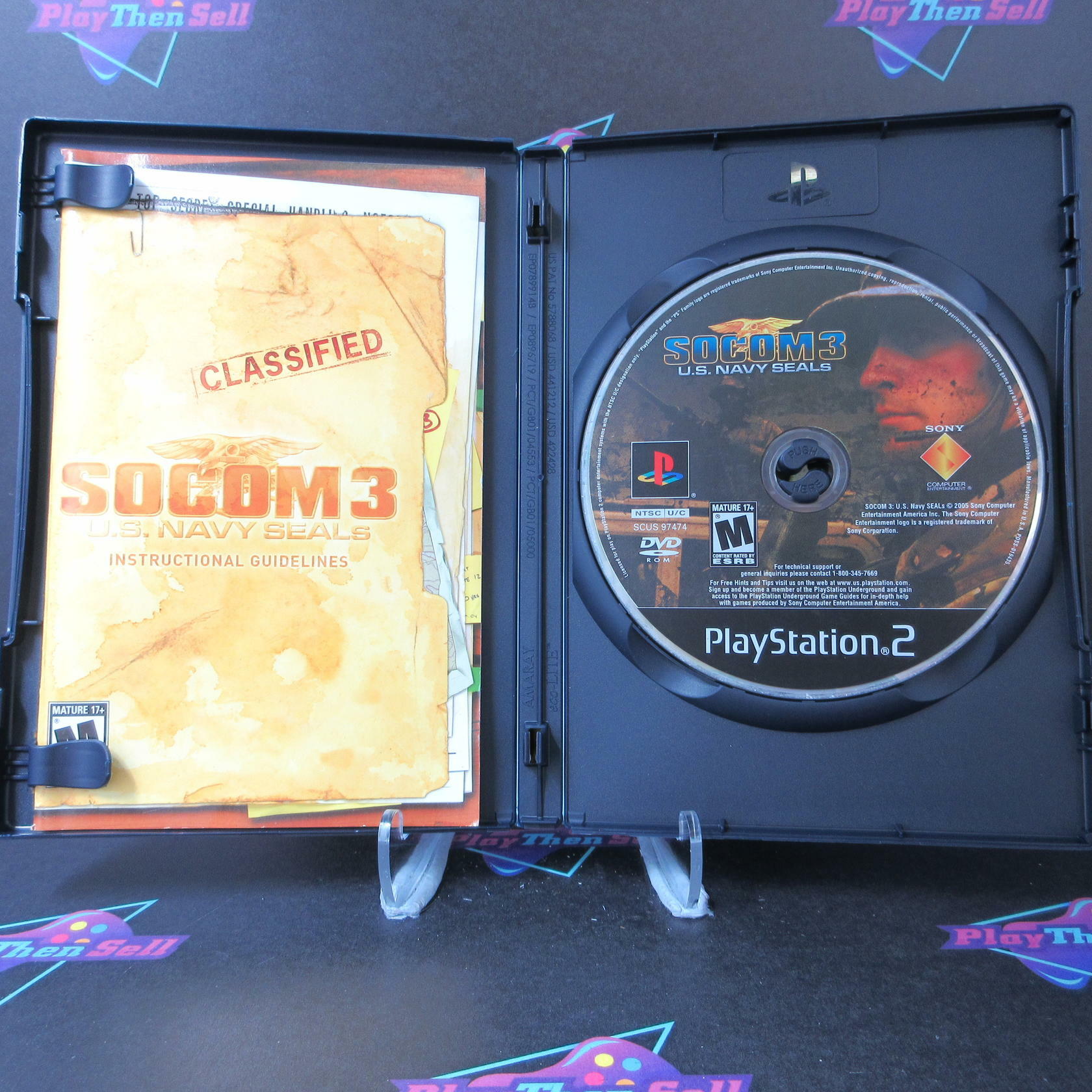 SOCOM 3 U.S. Navy Seals PS2 PlayStation 2 AD Complete CIB - Very Good