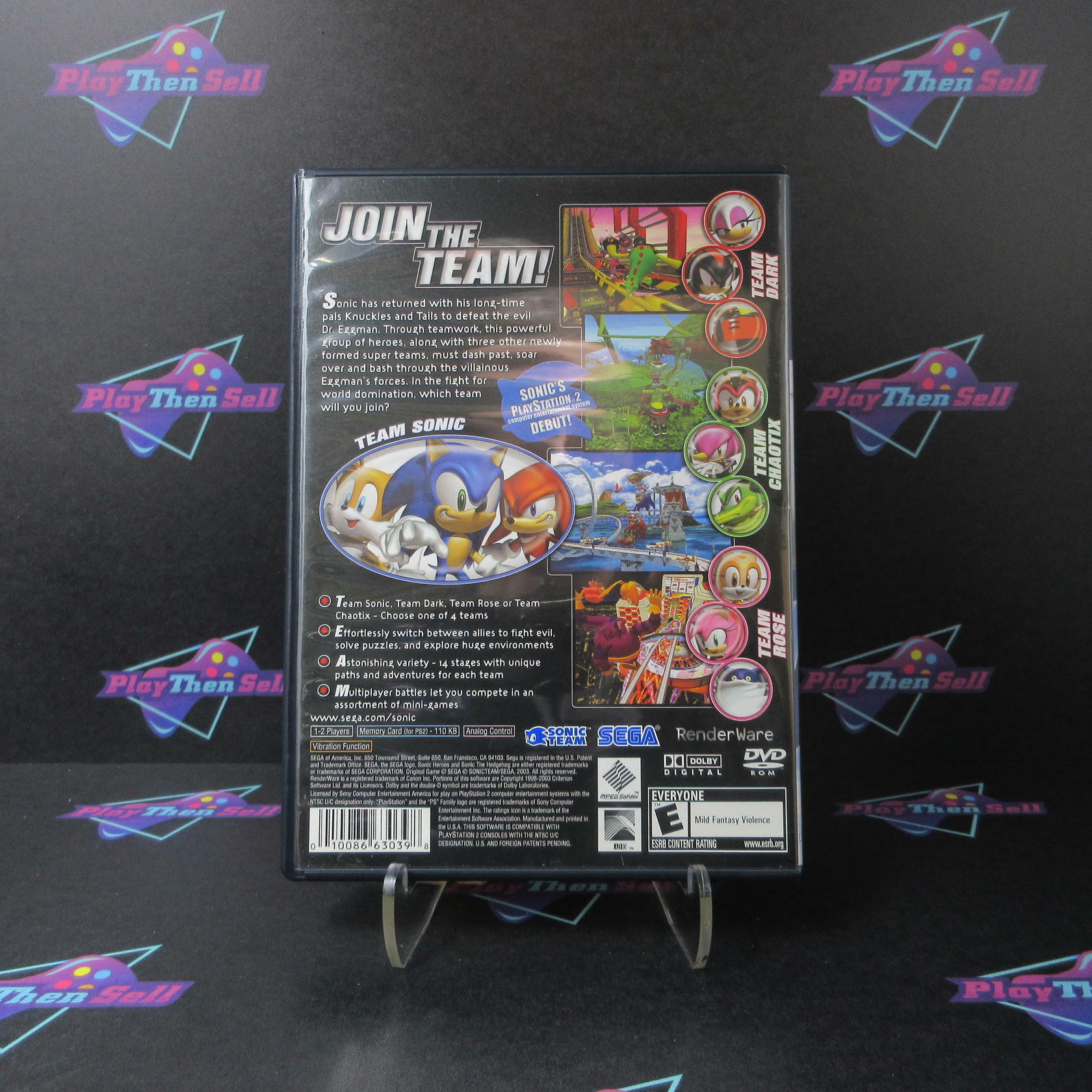 Sonic Heroes PS2 PlayStation 2 - Like New