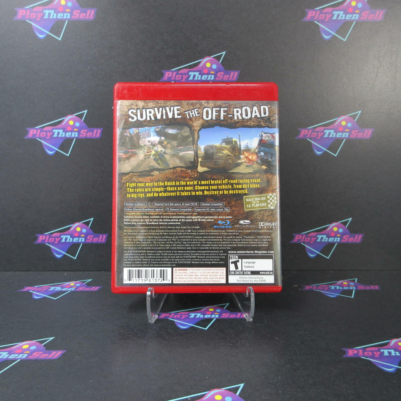 Motor Storm PS3 PlayStation 3 GH + Reg Card Complete - Excellent