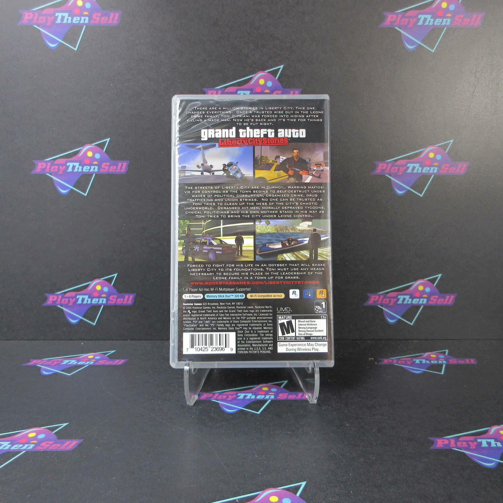 Grand Theft Auto Liberty City Stories Clear UMD Sony PSP + Map - Like New