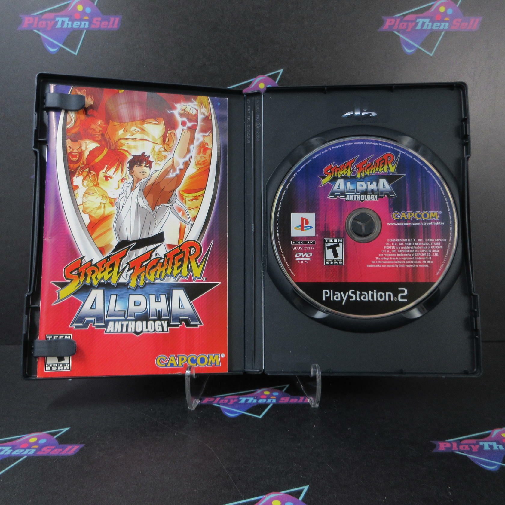 Street Fighter Alpha Anthology PS2 PlayStation 2 AD Complete CIB - Very Good