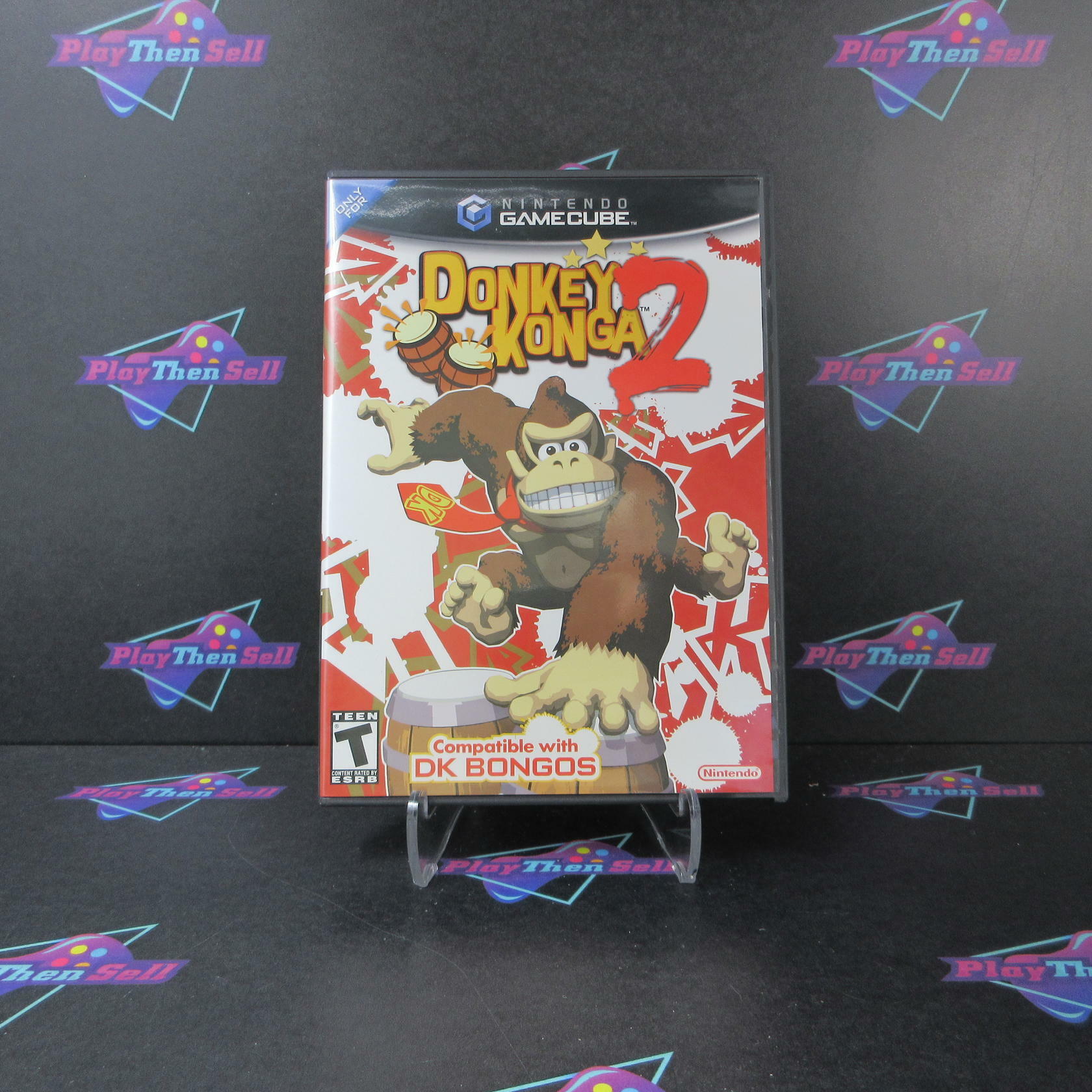 Donkey Konga 2 + DK Bongo Nintendo Gamecube - Like New