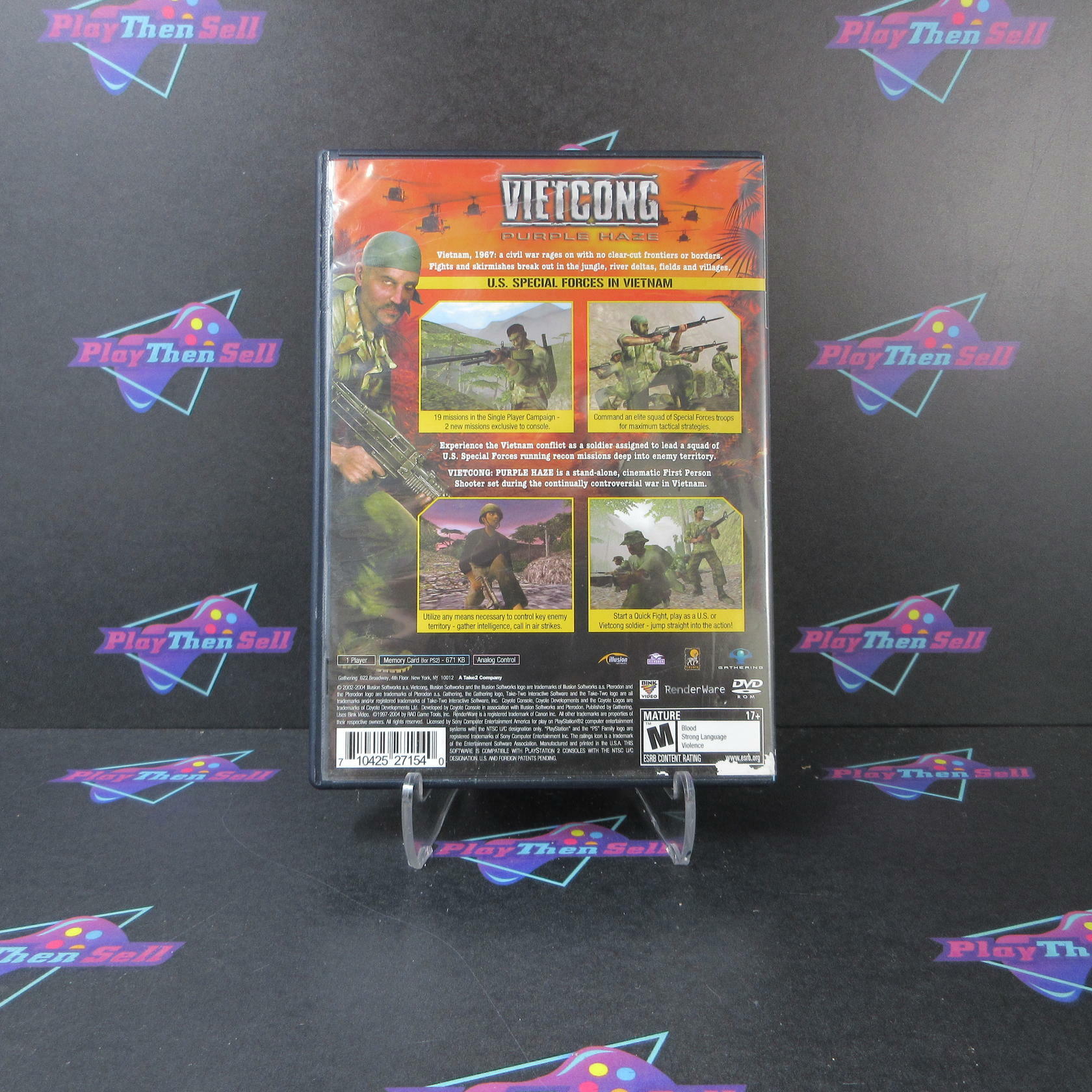 Vietcong Purple Haze PS2 PlayStation 2 AD/DD/MD Complete CIB - Very Good