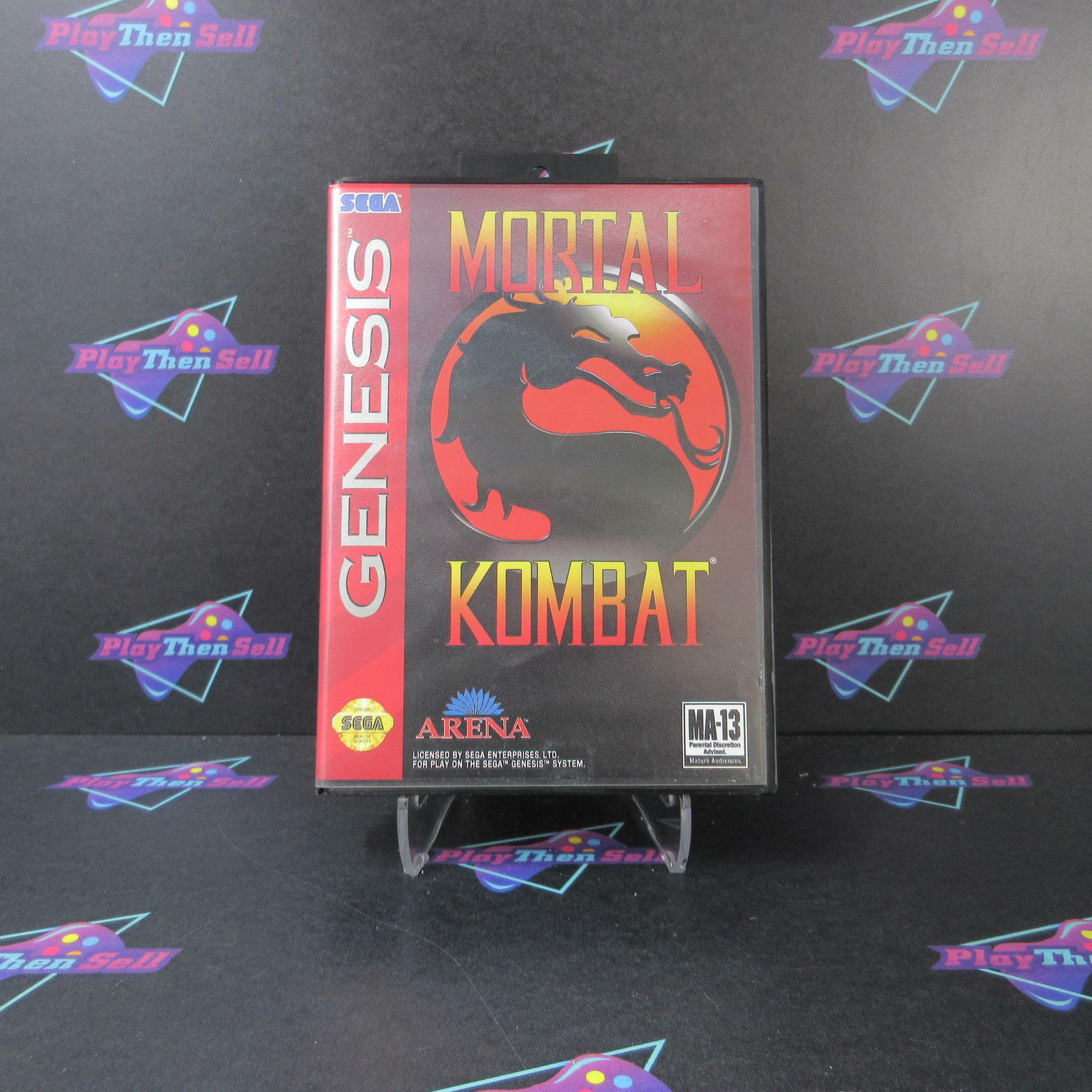 Mortal Kombat Sega Genesis + Reg Card Authentic / Tested - Like New
