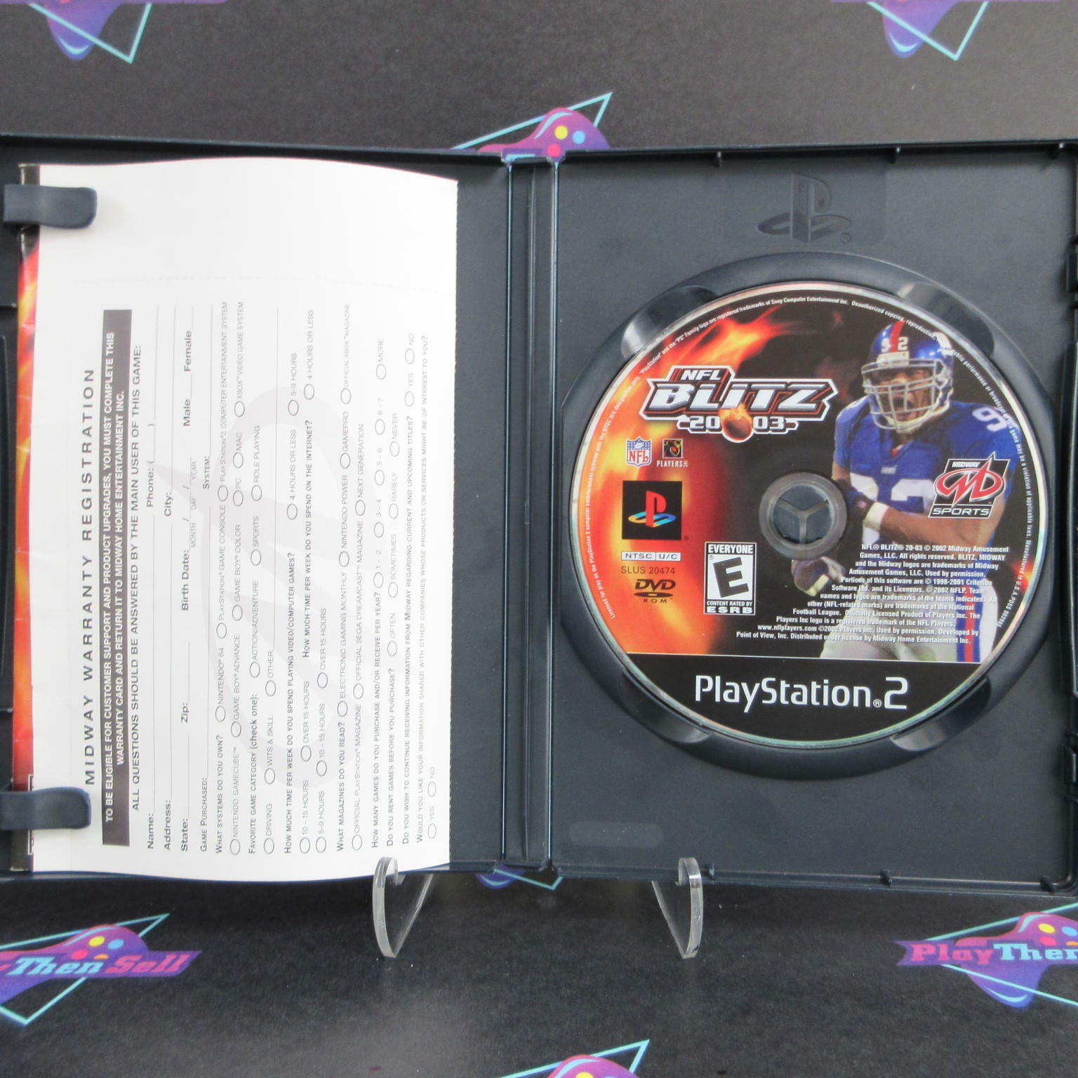 NFL Blitz 2003 + Reg Card PS2 PlayStation 2 AD Complete CIB - Very Good
